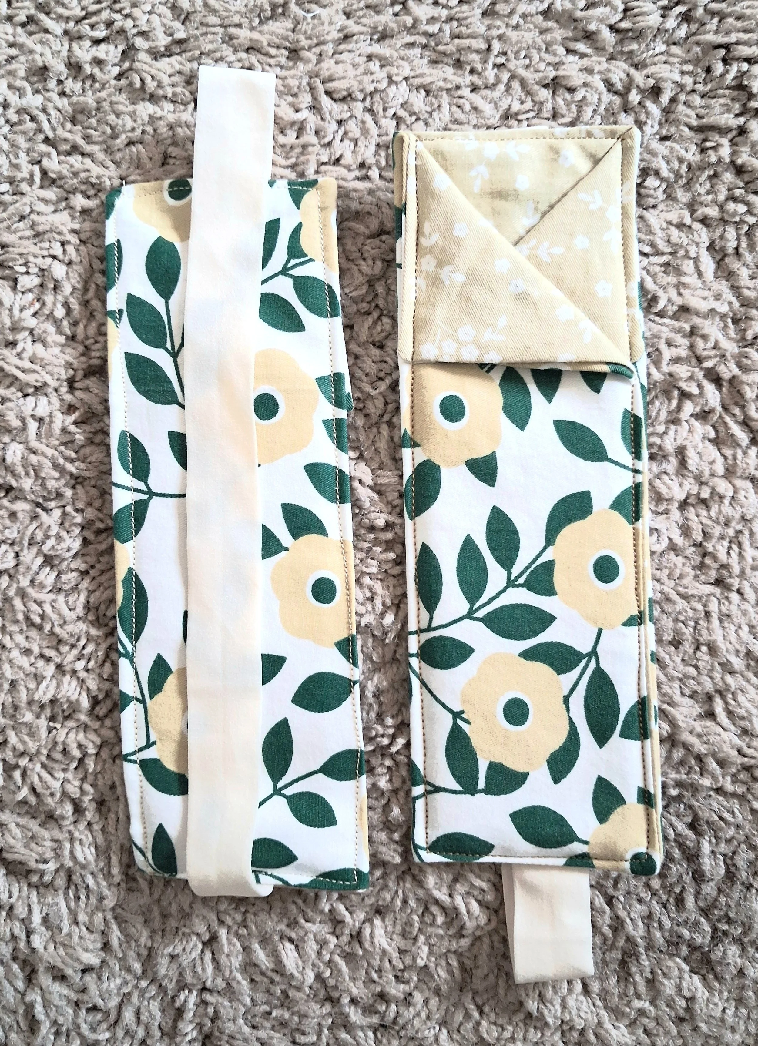 Tan Floral Print Pen Holder