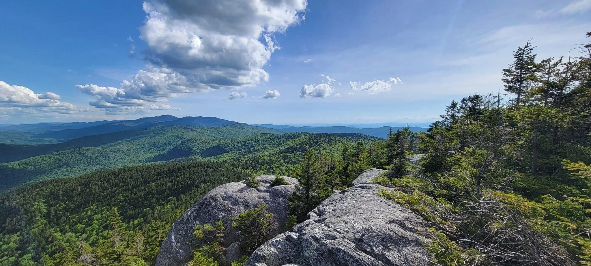 The Green Mountains, rolling without end.