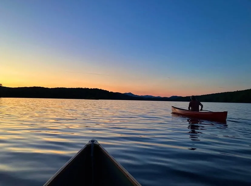 The sound of the paddle, and little else.