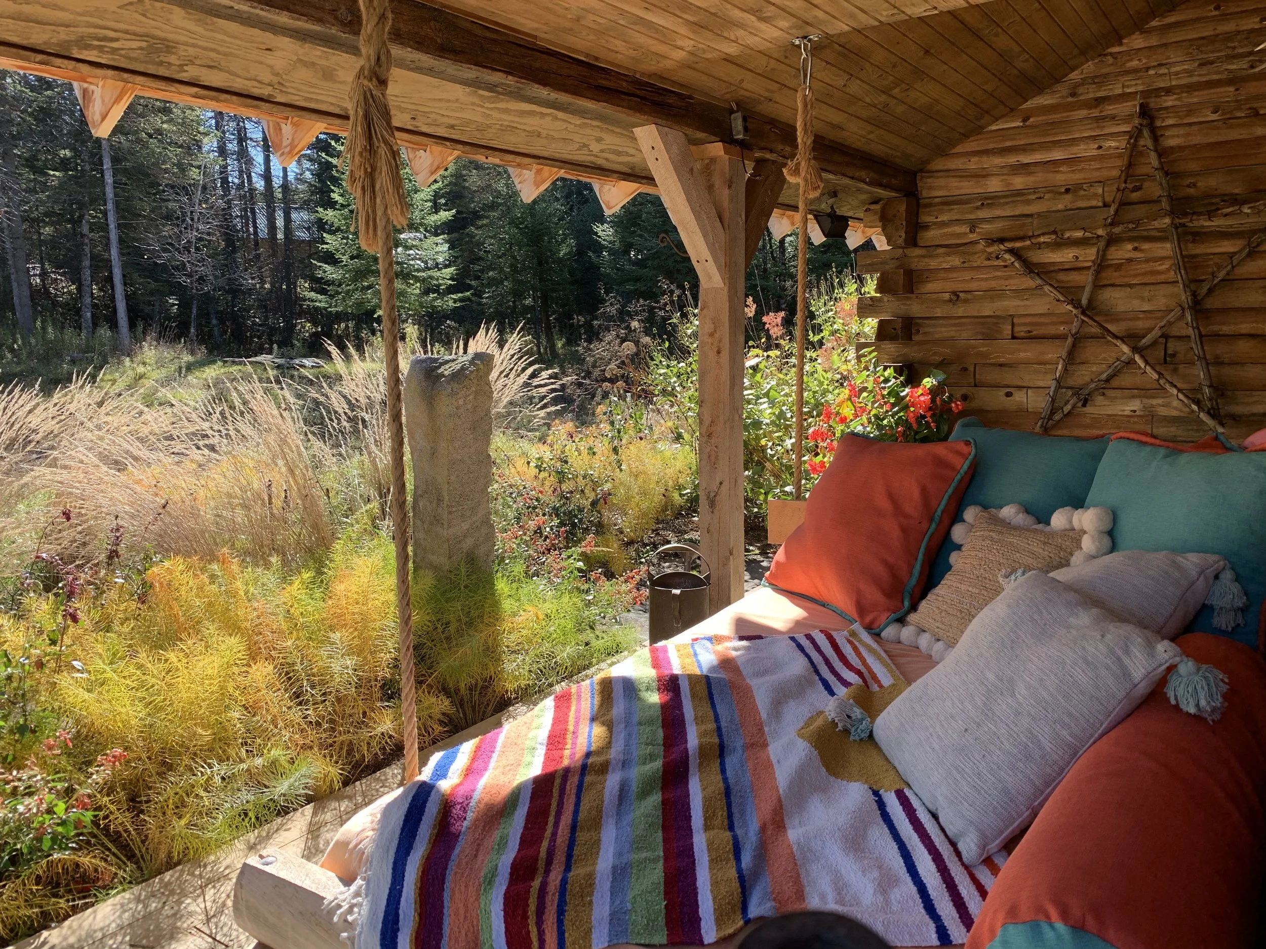 The porch bed-swing, a place you won't want to leave.