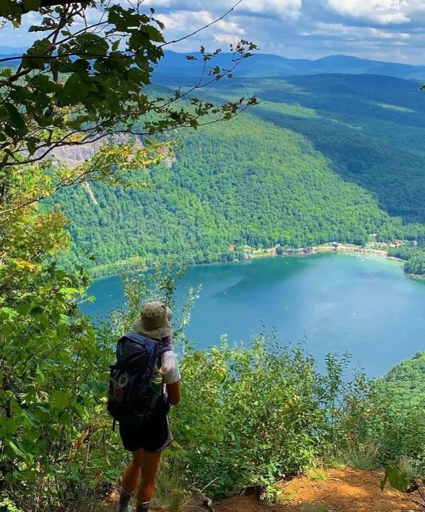The lake below, the world opening wide.