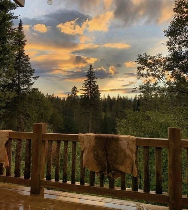 The day ending in color, from the deck.