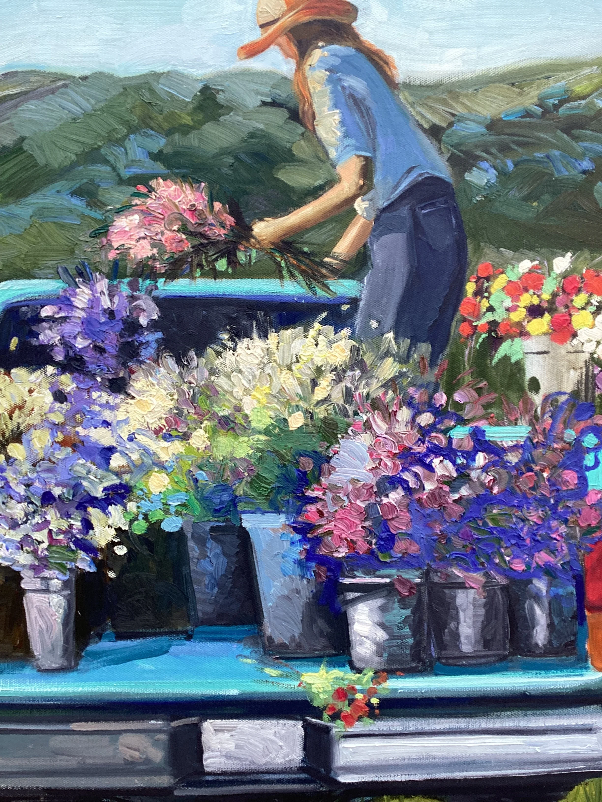 floral journey oil painting impressionist flowers colorful expressive art