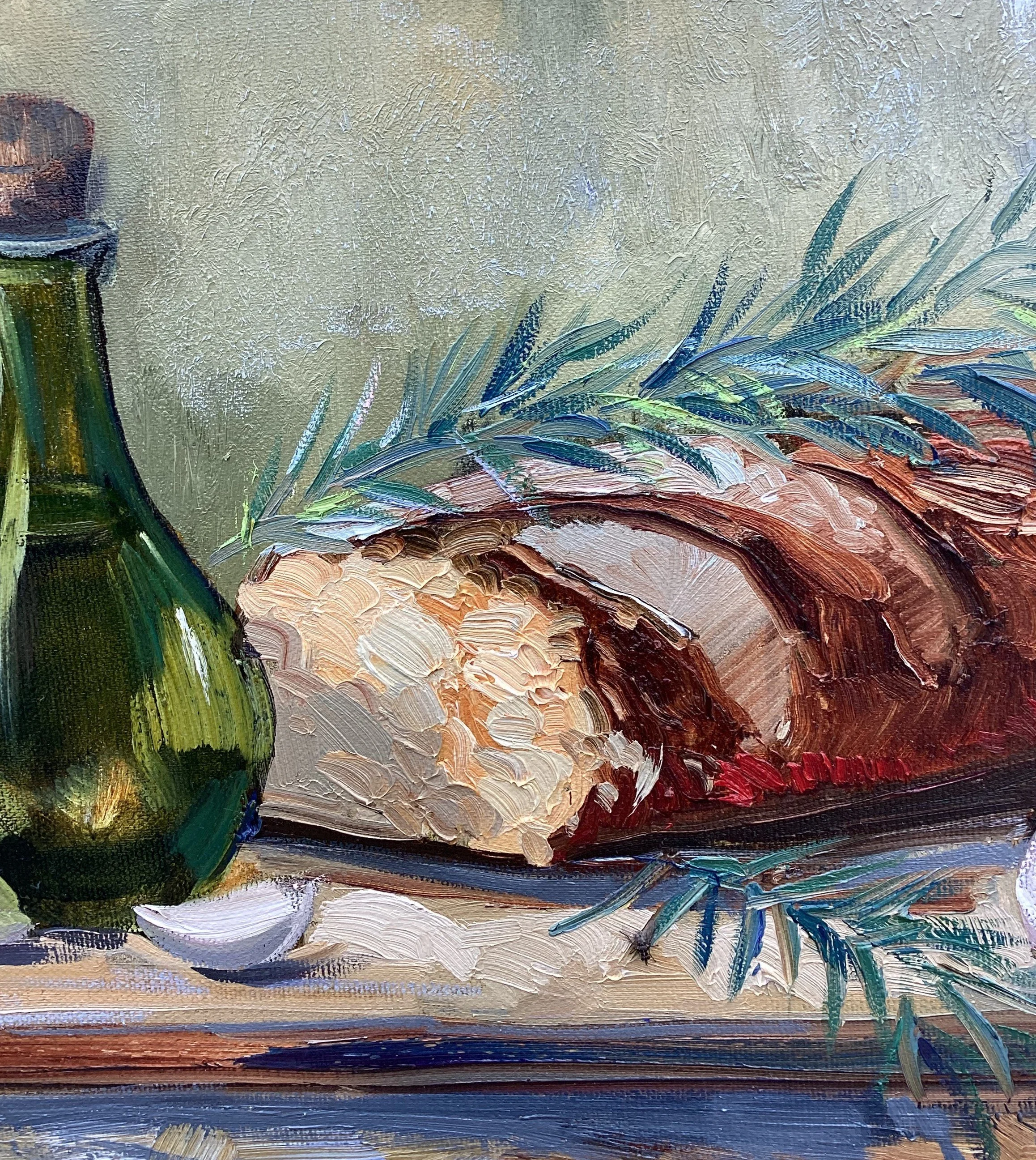 Harvest Simplicity impressionist oil painting warm tones contemporary art Azerbaijan