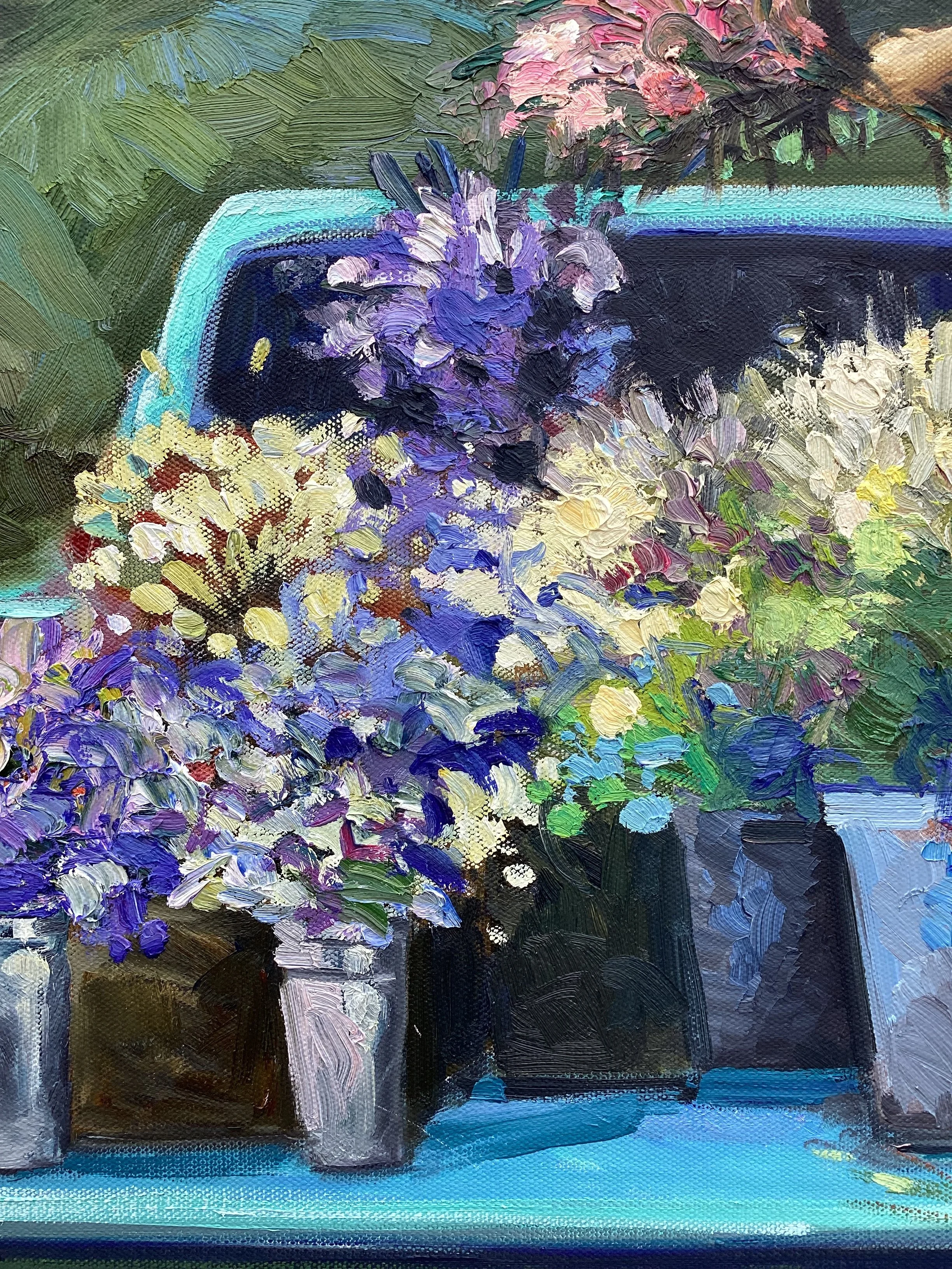floral journey oil painting impressionist flowers colorful expressive art