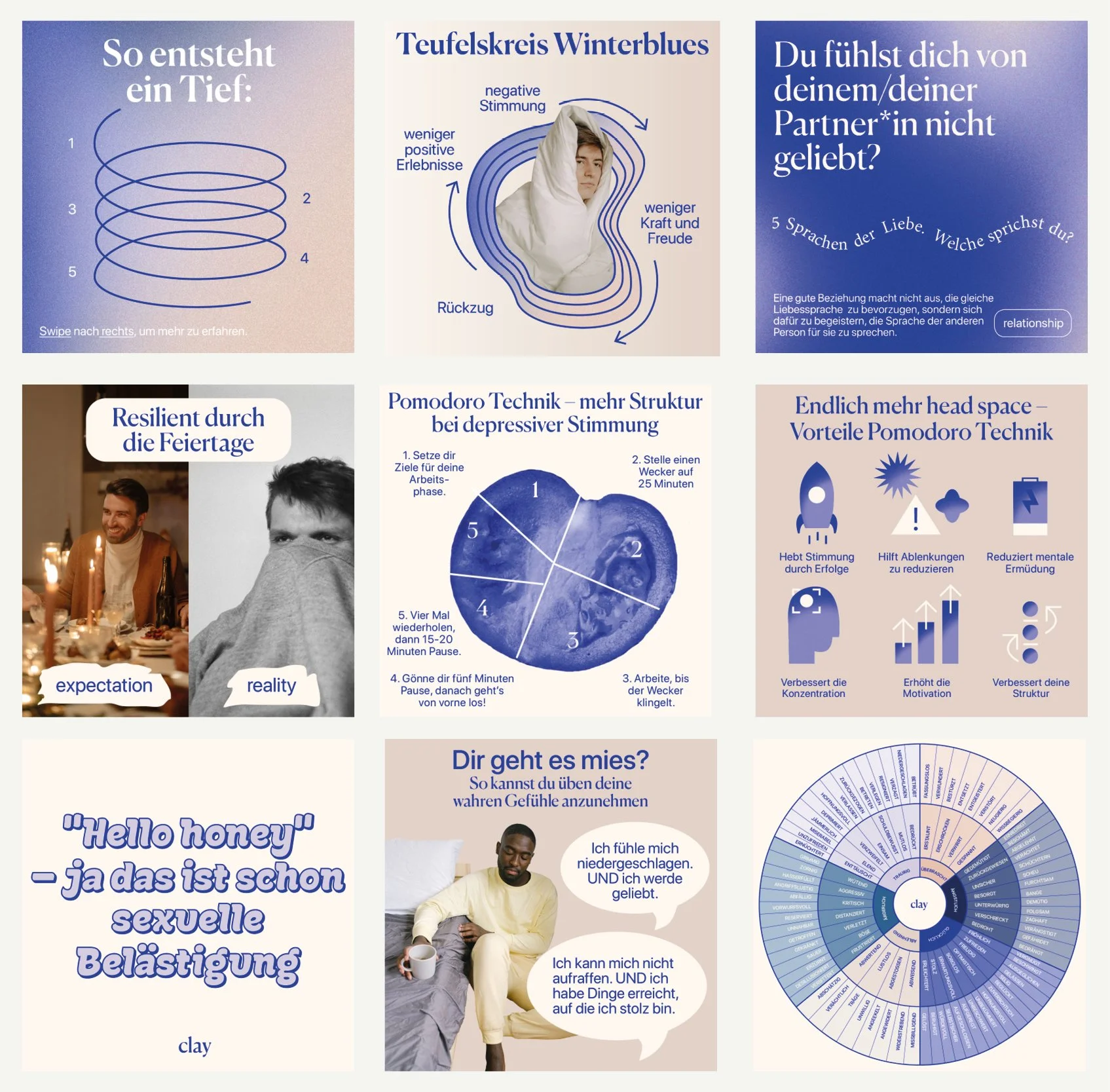 Social Media Clay health app, Instagram Ad, Social Media Ad, Meditation, Yoga, München, Munich, Deutschland, Full-Service-Agentur
