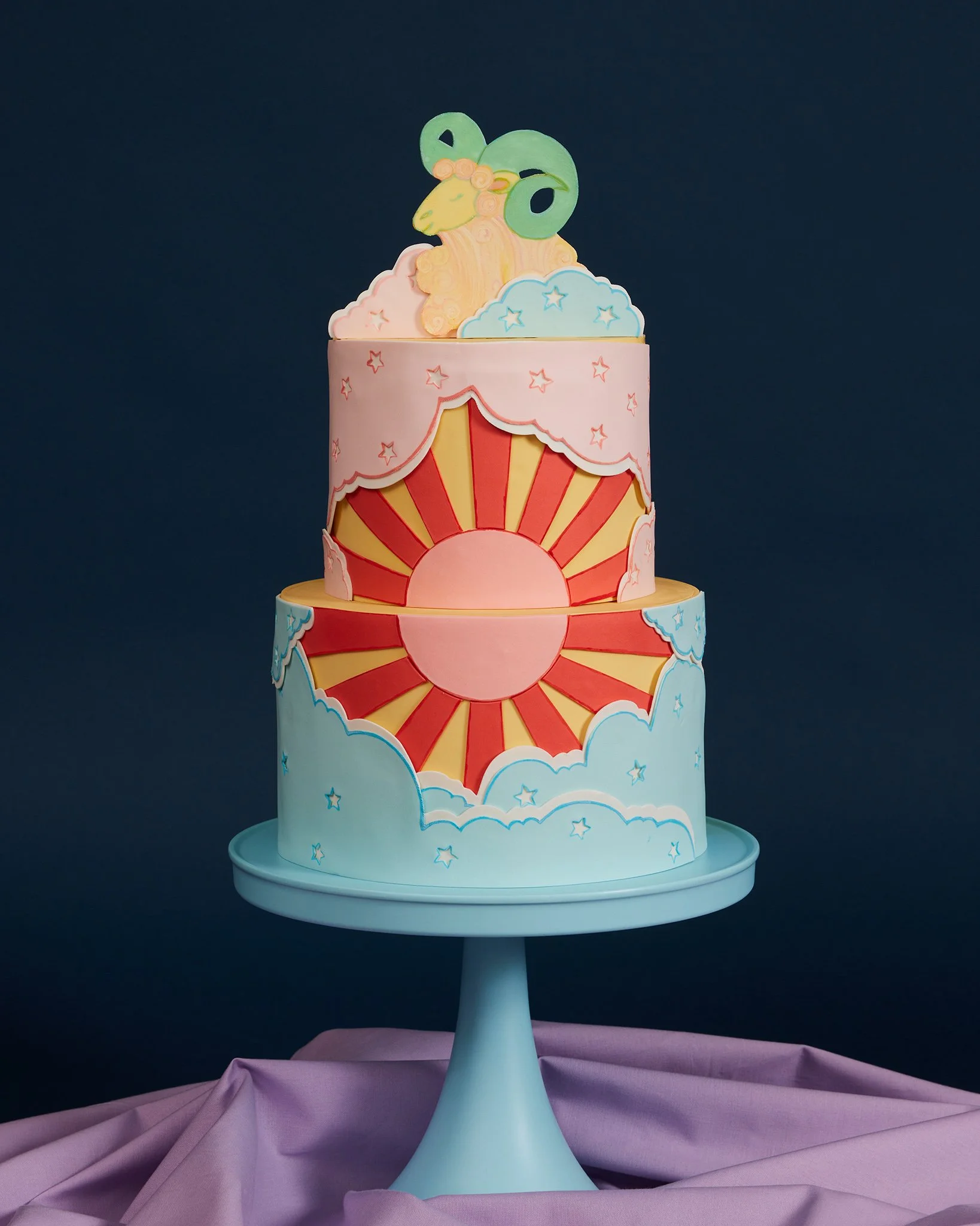 Aries birthday cake 70s Ram