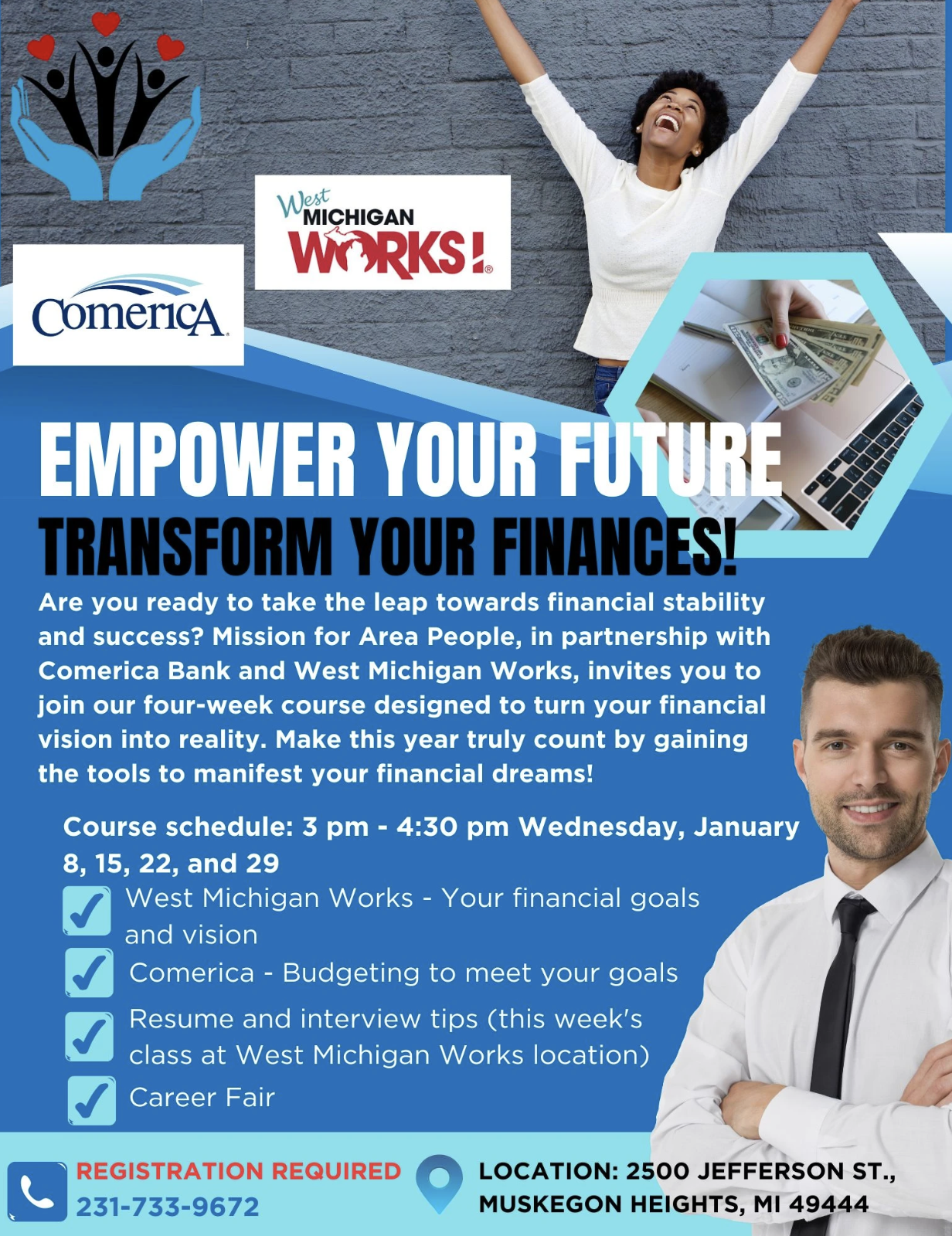 MAP, Comerica Bank, &amp; West MI Works! Partner to Provide Finance Classes - Wednesdays in January