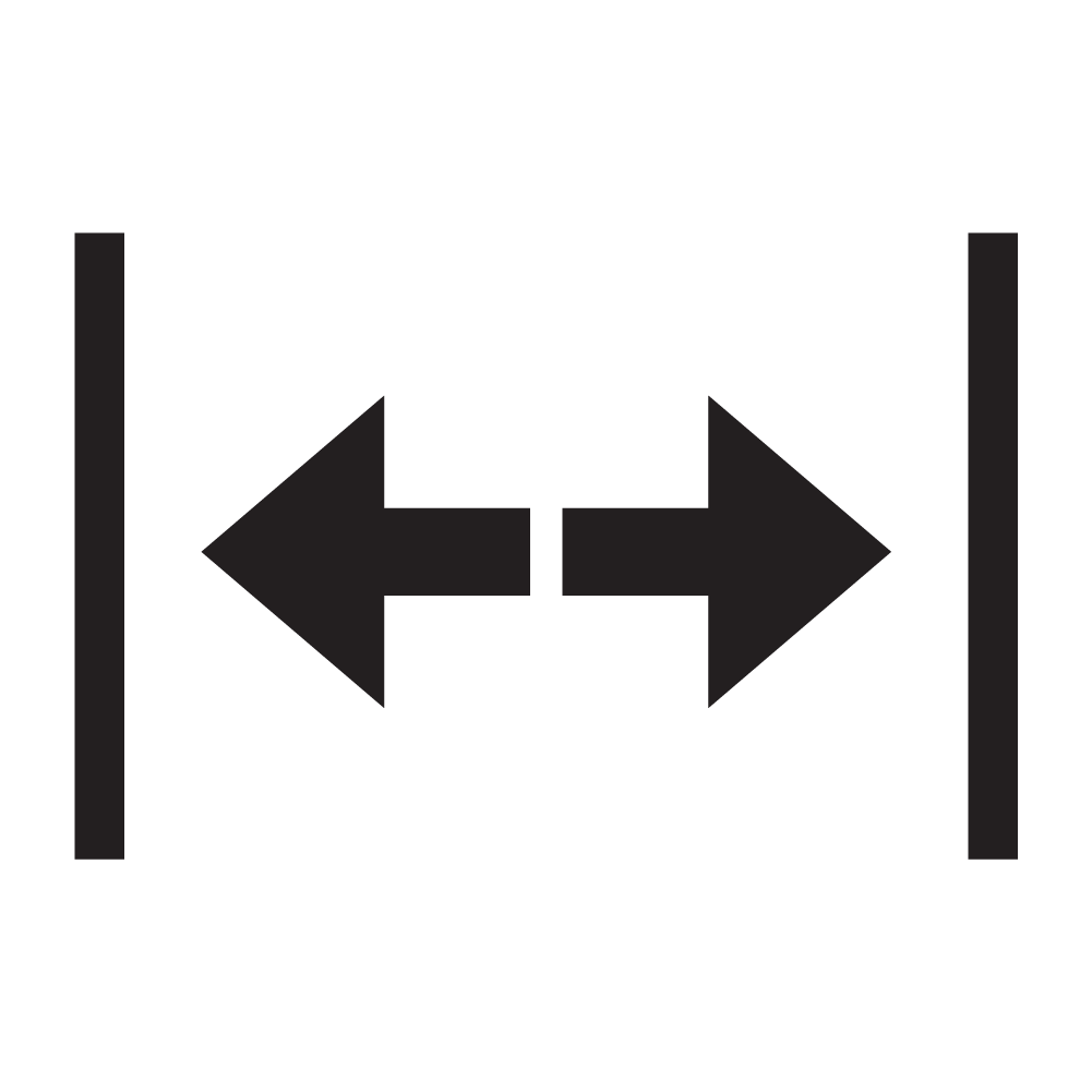 Exit sign with left and right arrows