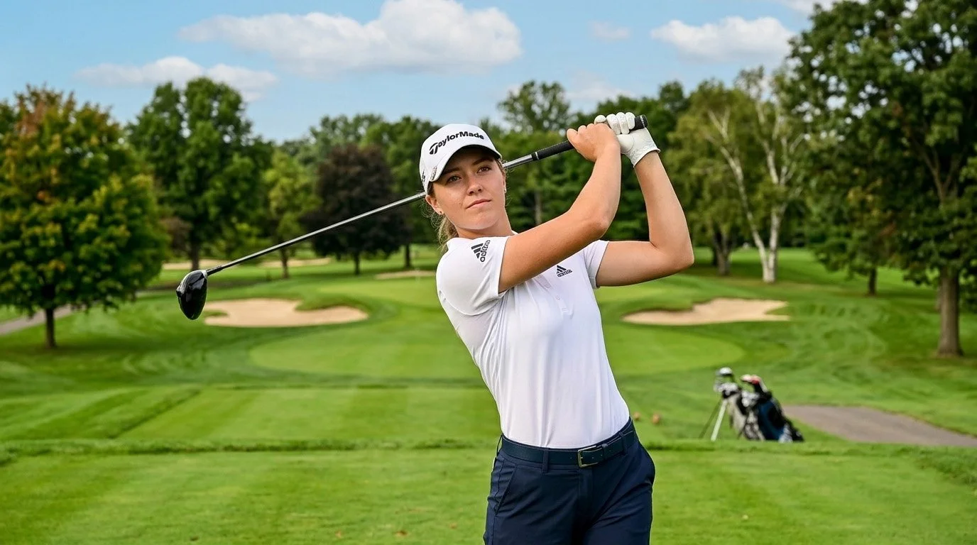 Woman Swinging a Golf Club