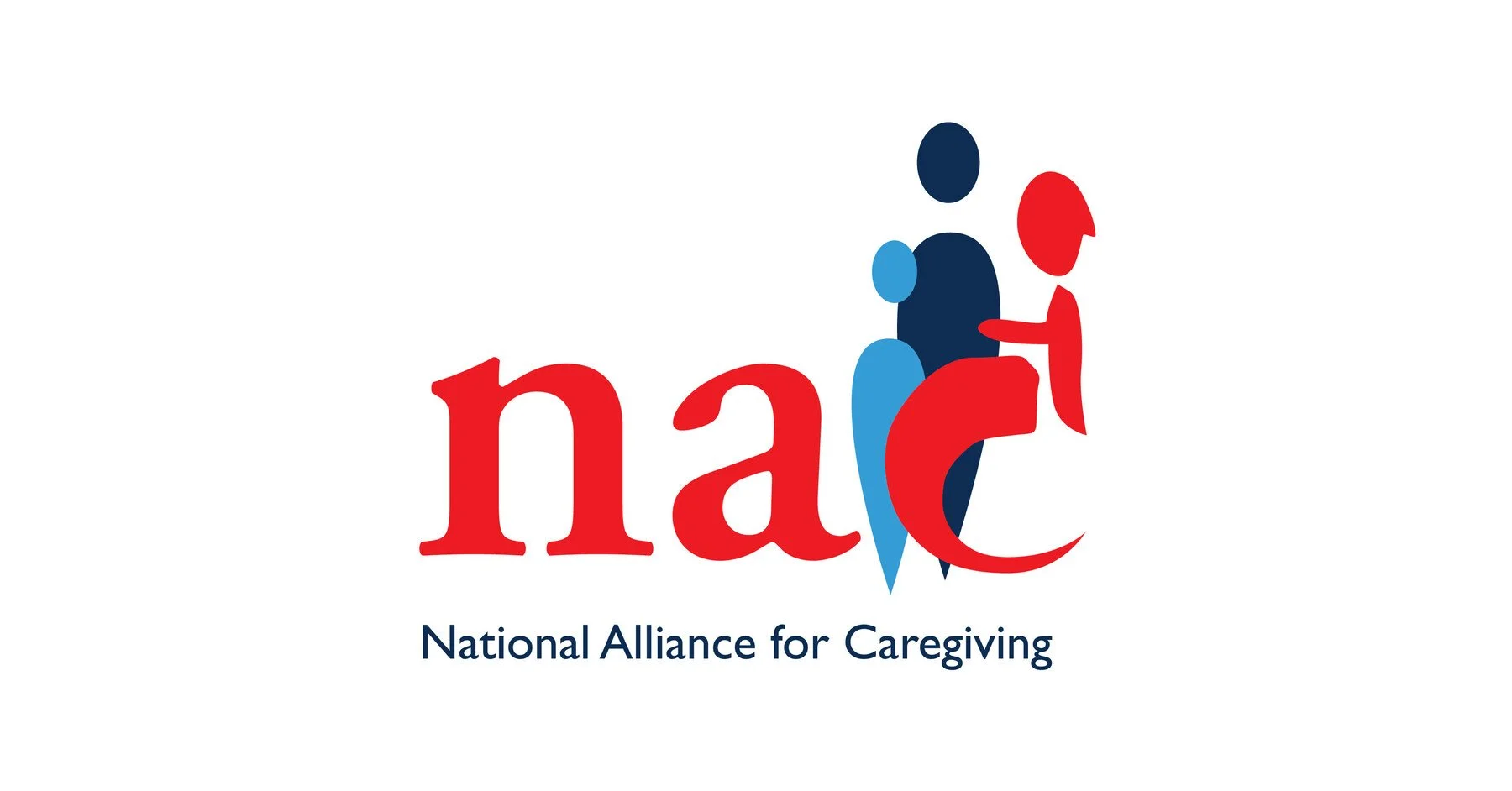 Logo of the National Alliance for Caregiving (NAC), featuring stylized human figures and the text 'nac' in red, with the full name below in dark blue.