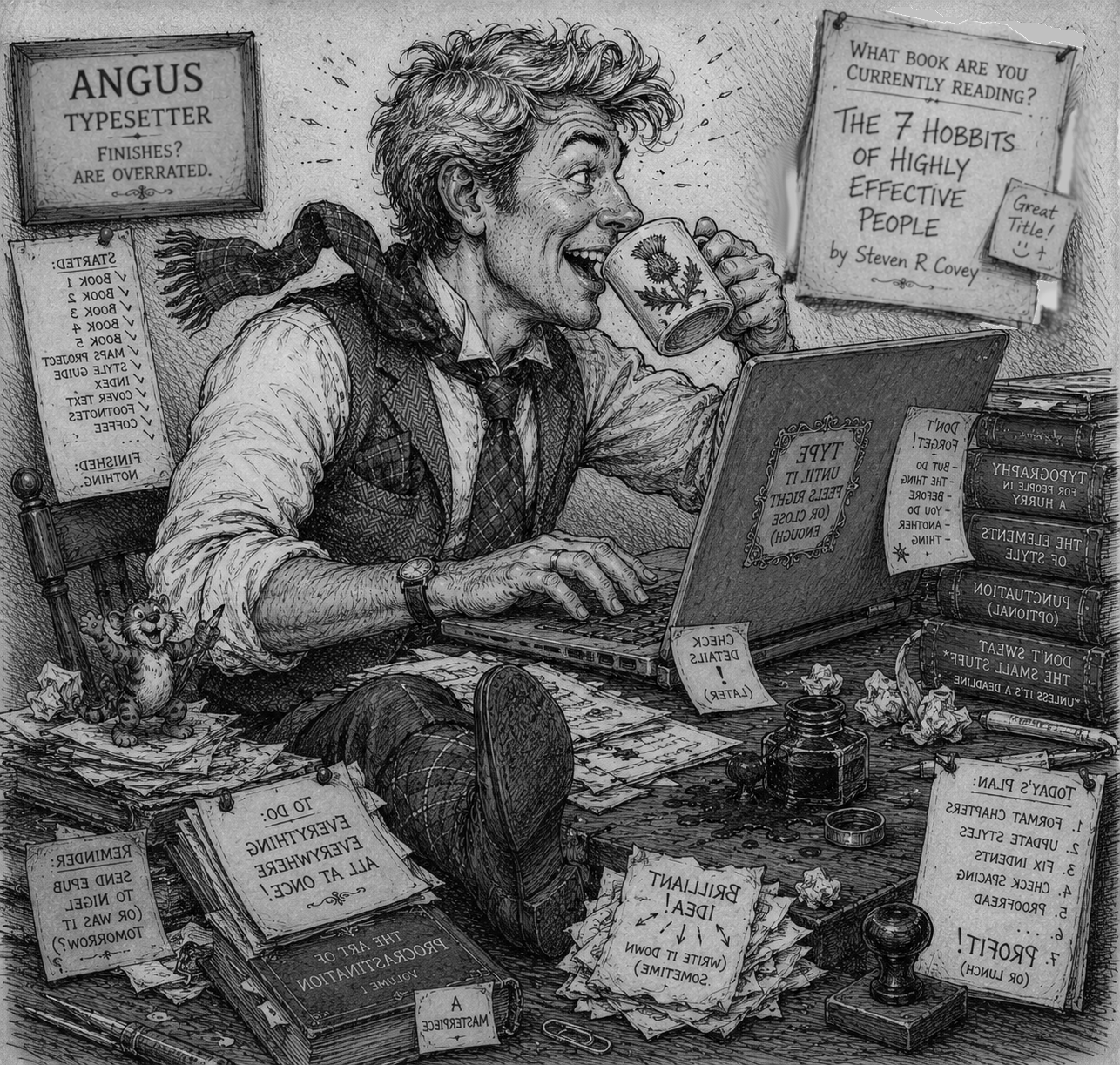 Sketch of Angus by ChatGPT