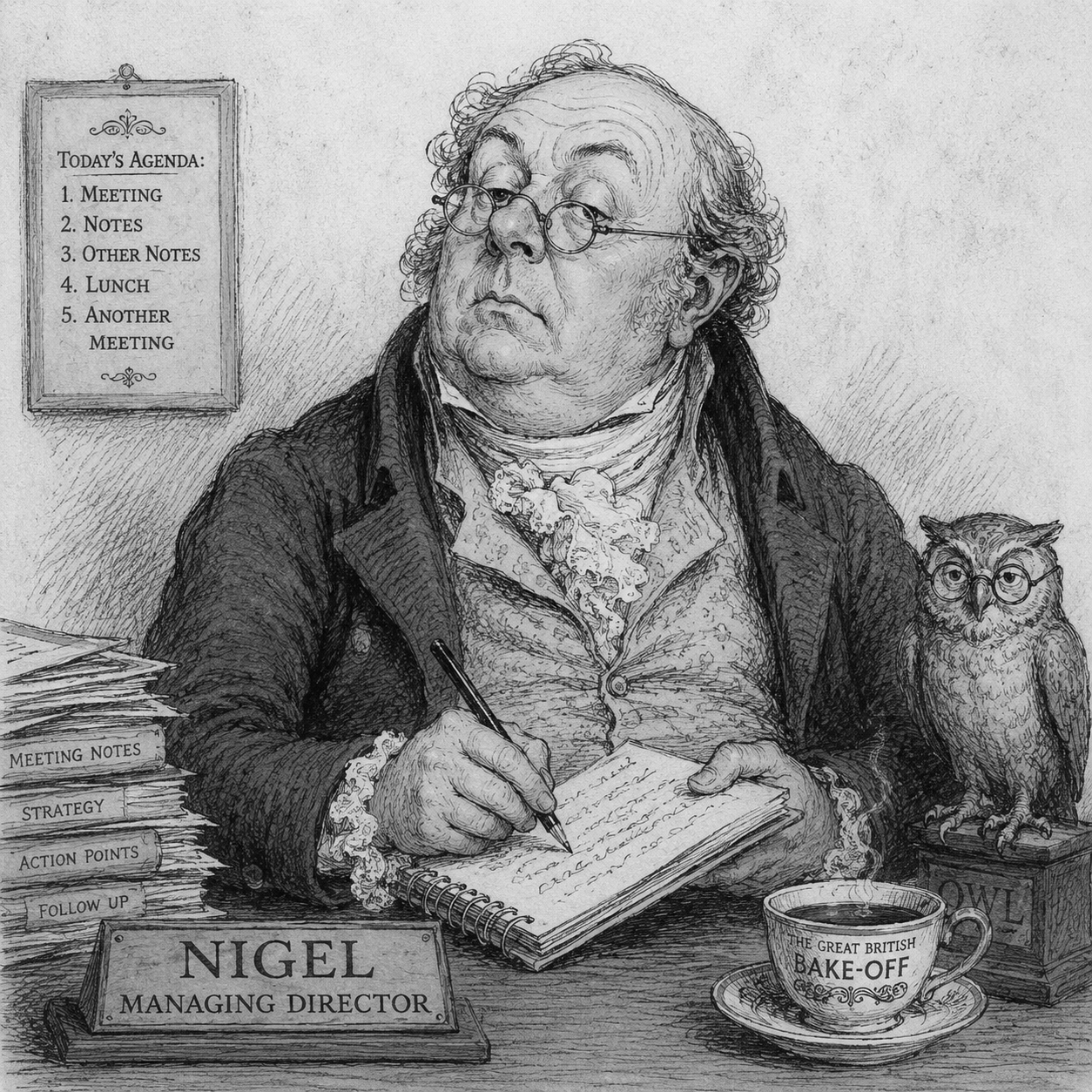 Sketch of Nigel by ChatGPT