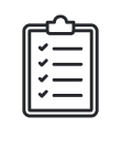 Icon of a clipboard with a checklist