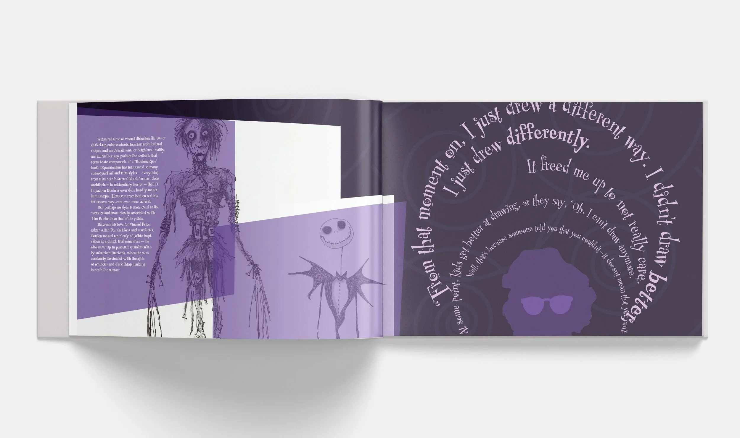 Tim Burton Book Spread - 2022 - InDesign