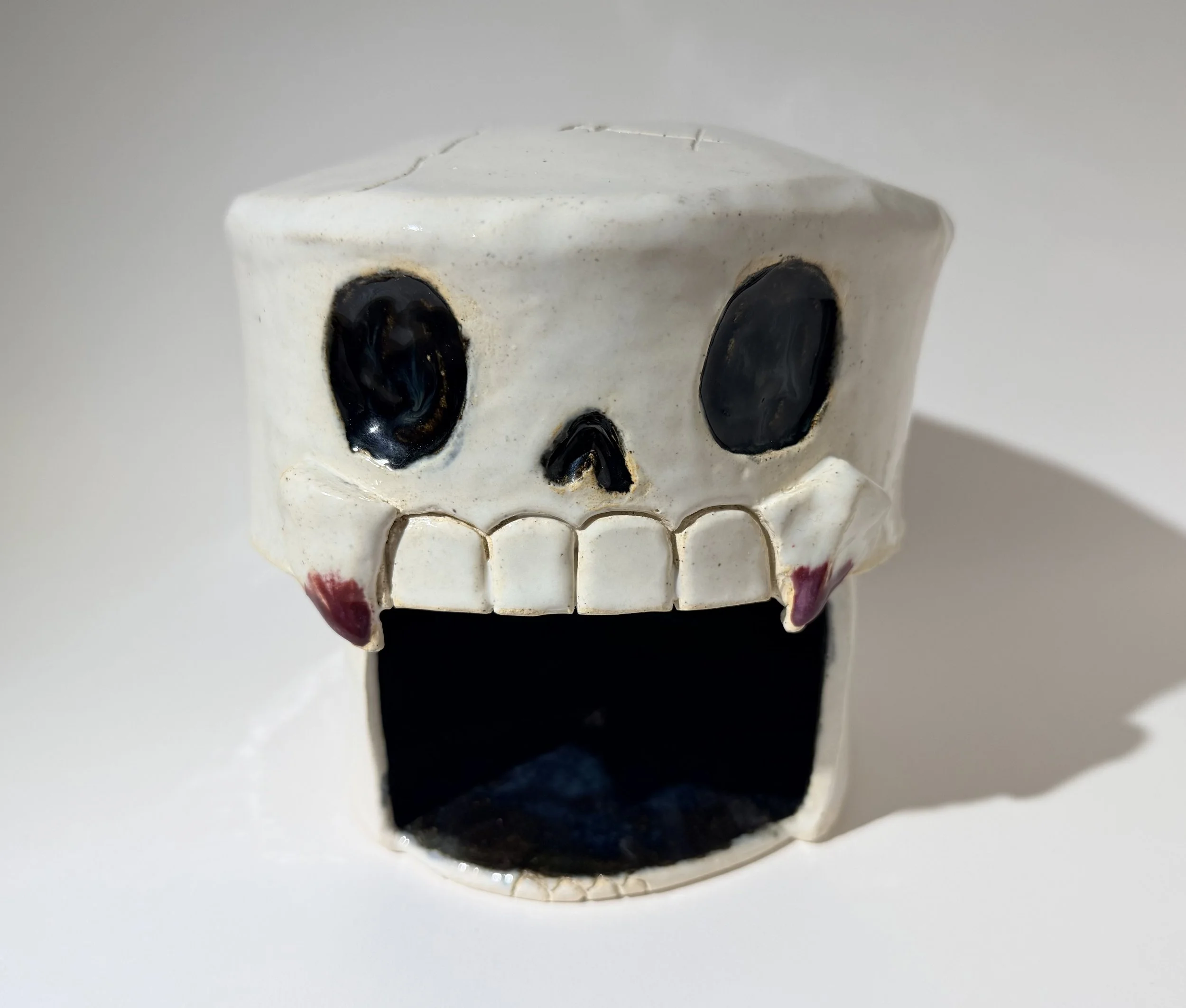 Skull CD Holder - 2025 - Clay, glaze