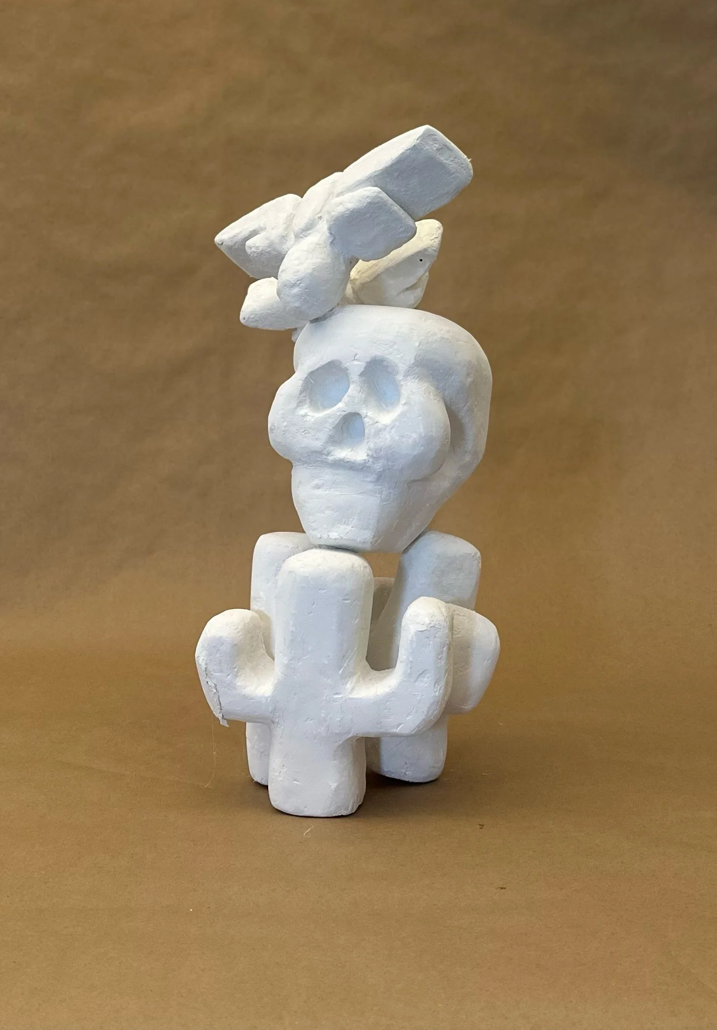 Skull with Moth - 2025 - Foam, plaster