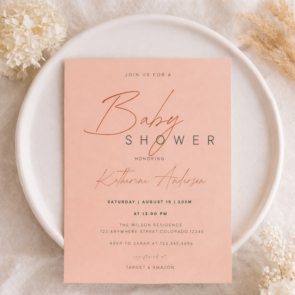 Minimal Baby Shower Invitation Bundle
