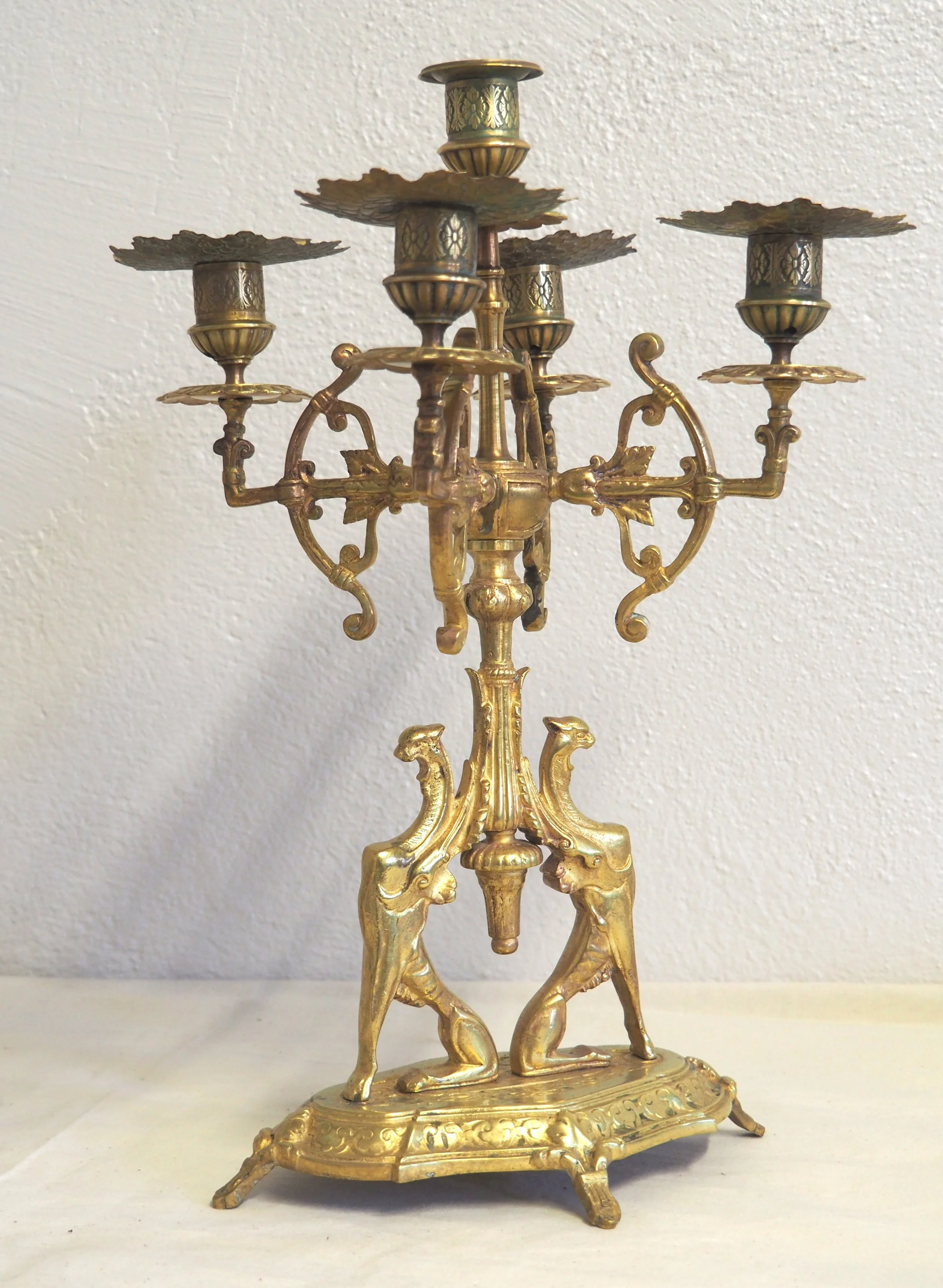 Paire de candélabres en bronze