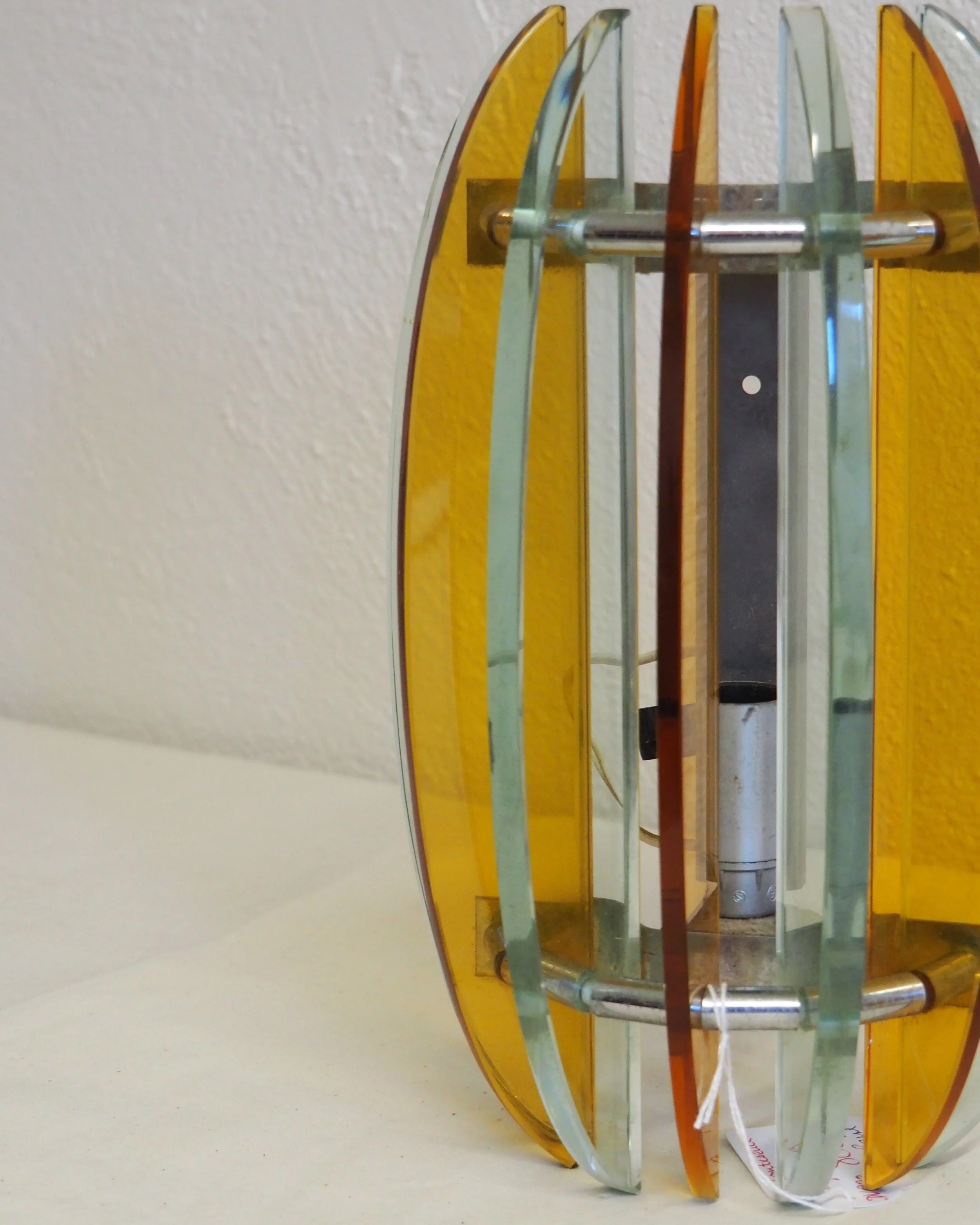 Paire d'appliques vintages en verre Veca