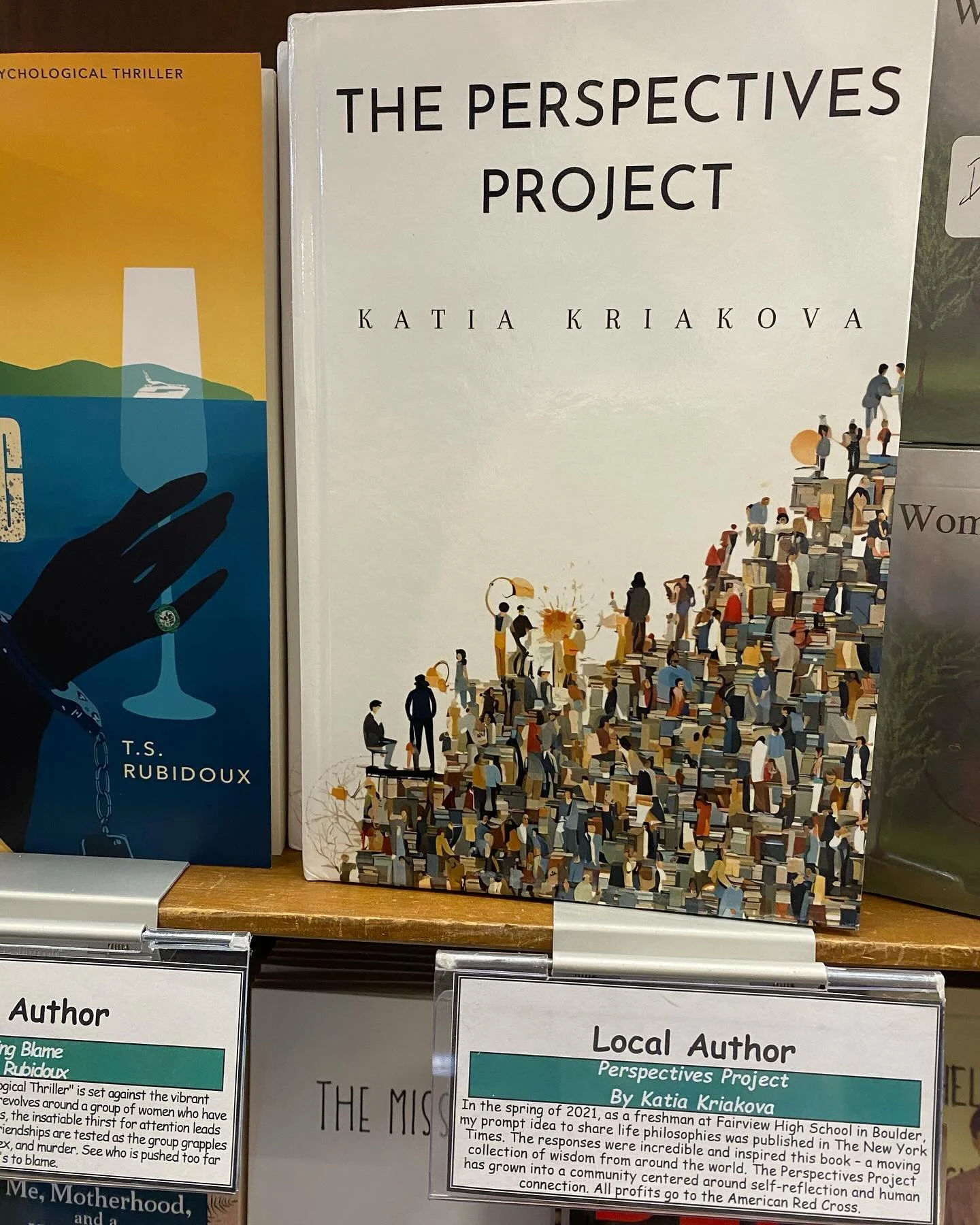 Thank you for all of your support! Here are some updates: 

The Perspectives Project is now featured in the front of the Boulder Bookstore!

I am working on creating a new book edition! Anyone who is interested in contributing, can submit their life 
