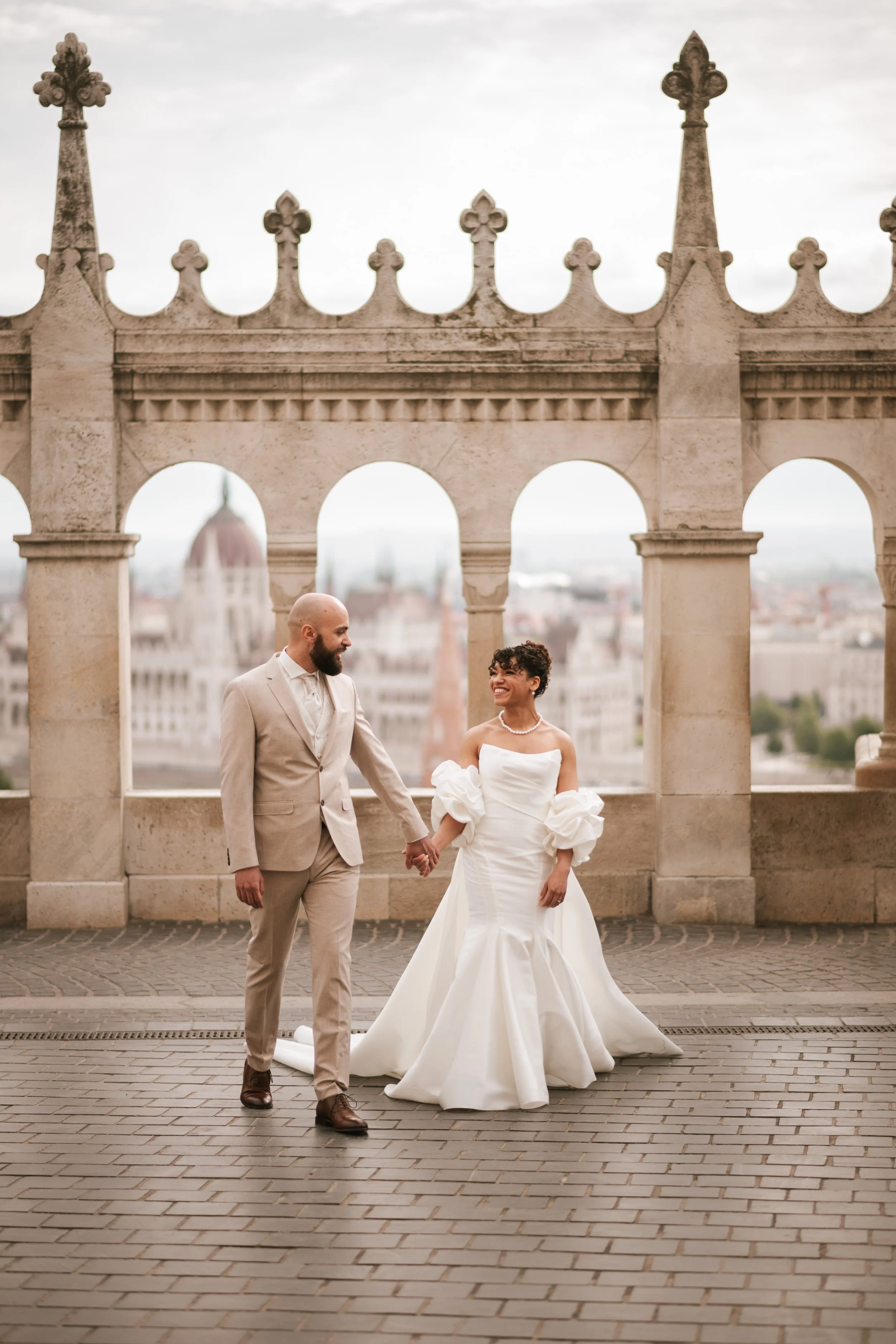 Wedding Photography at Fisherman's Bastion in Budapest Ihsan Unuvar