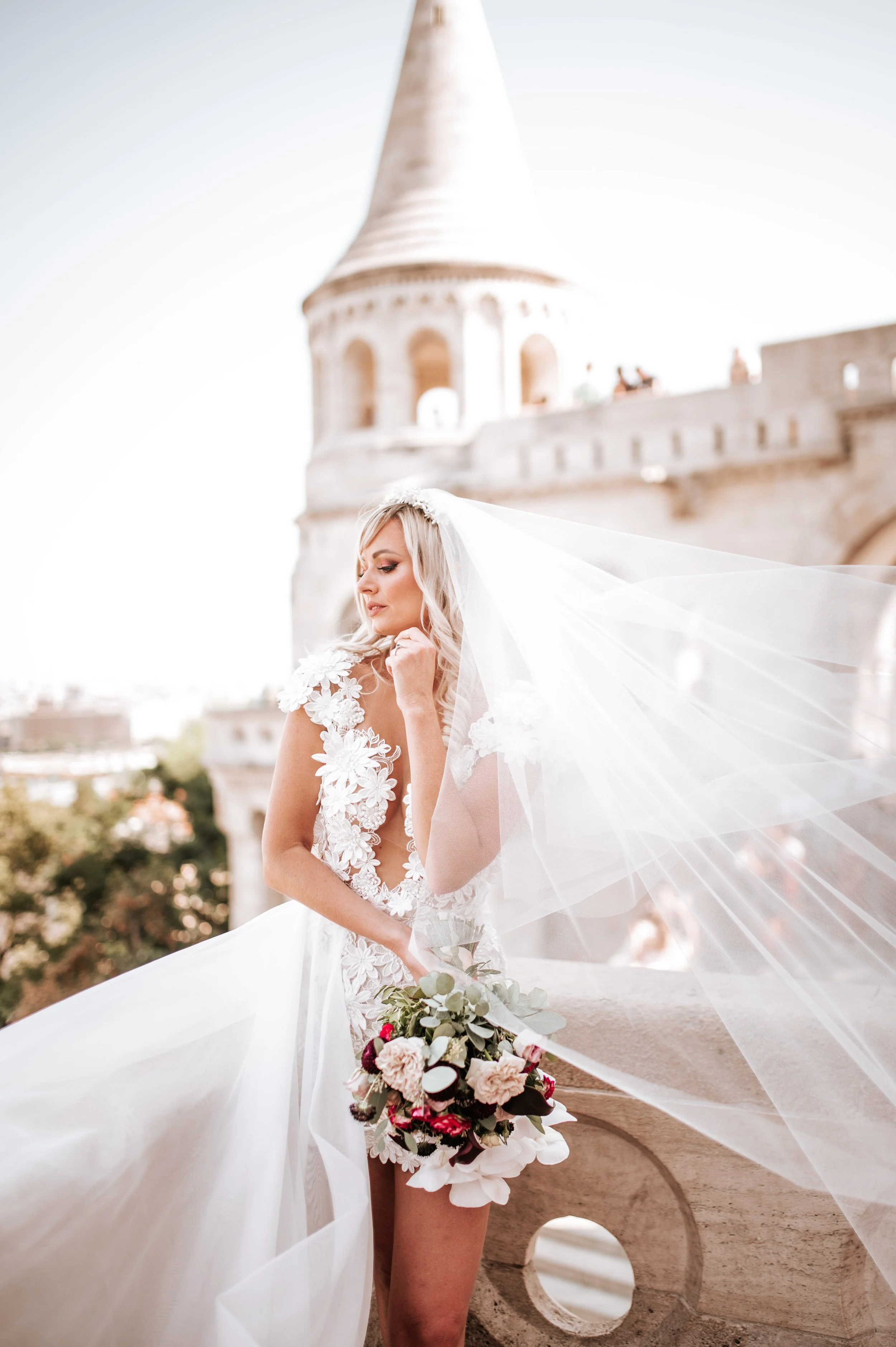 Wedding Photography at Fisherman's Bastion in Budapest Ihsan Unuvar