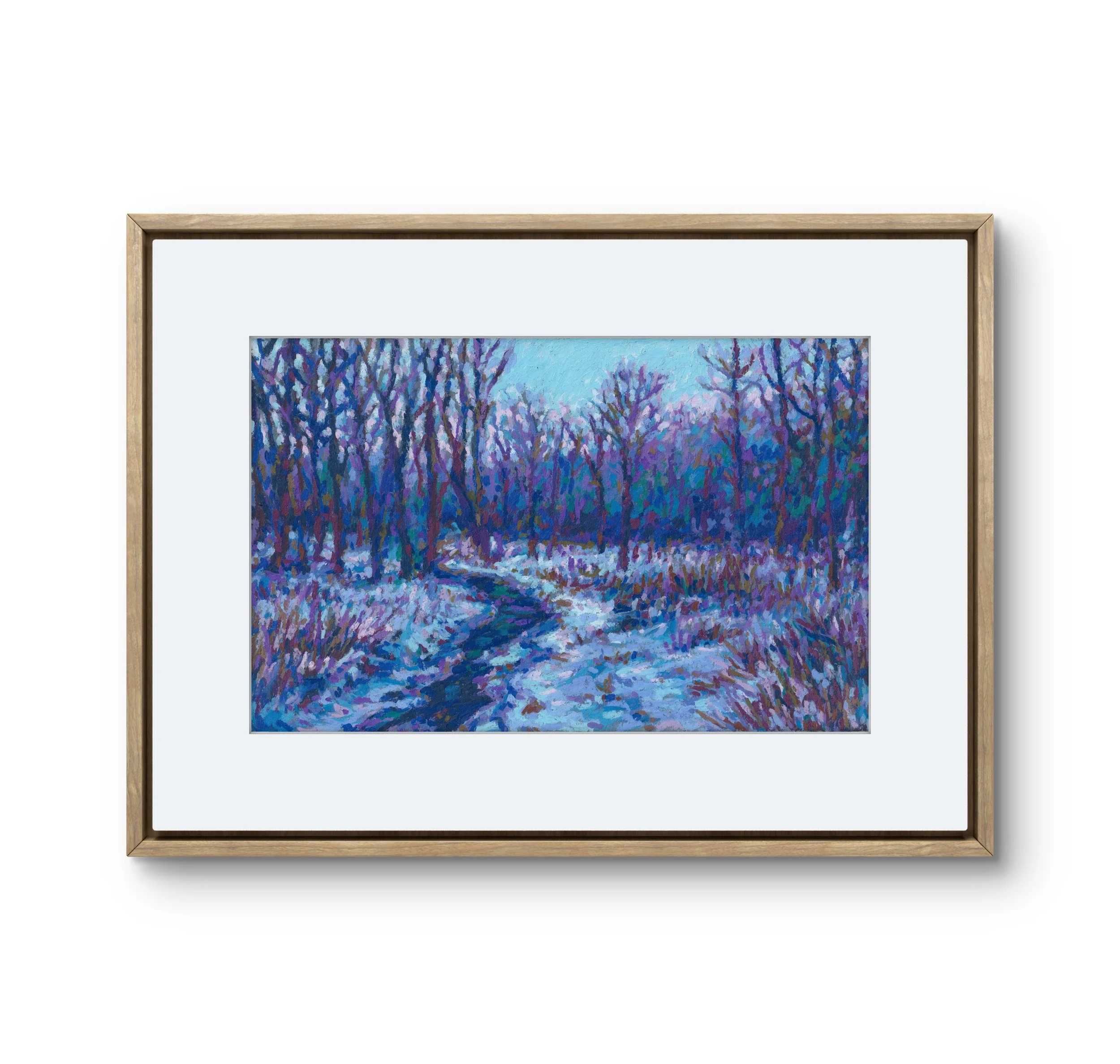 Icy Blue Stream, 6 x 9"