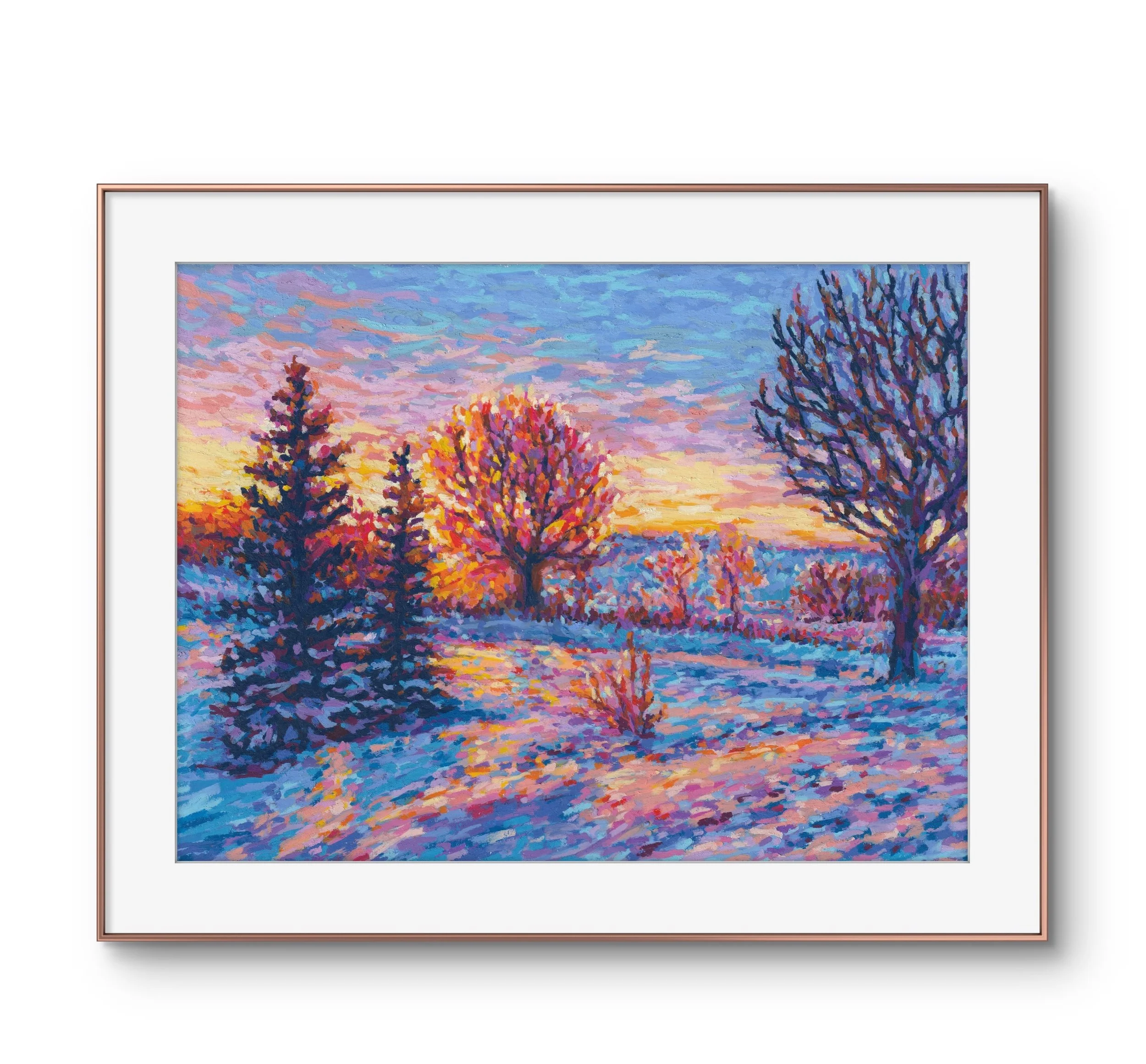 Warm Winter Sunset, 11 x 14