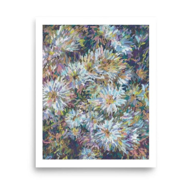 White Flower Garden - Poster Print