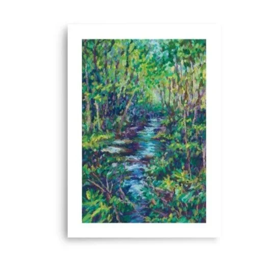 Lush Forest Stream - Poster Print