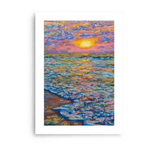 Golden Beach Sunset - Poster Print