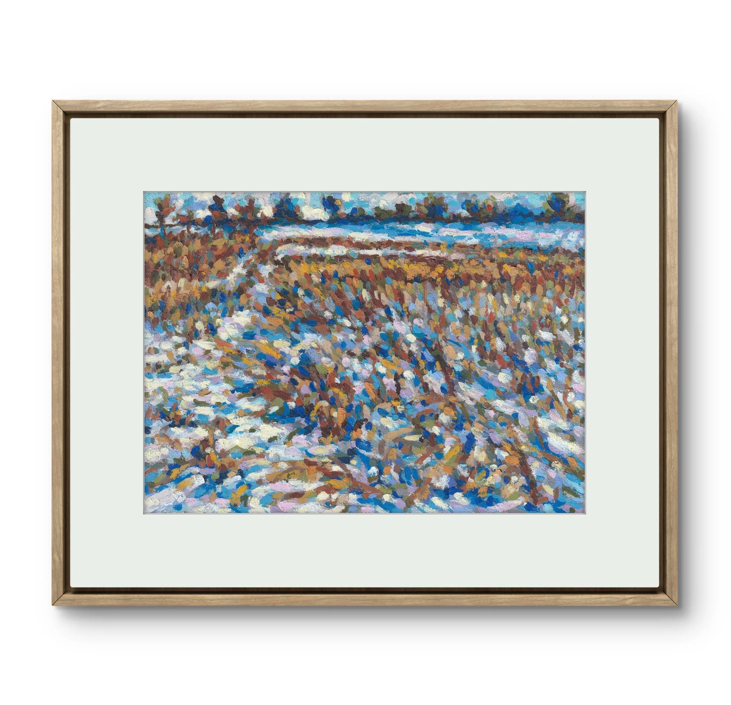Snowy Field, 4.5 x 6"