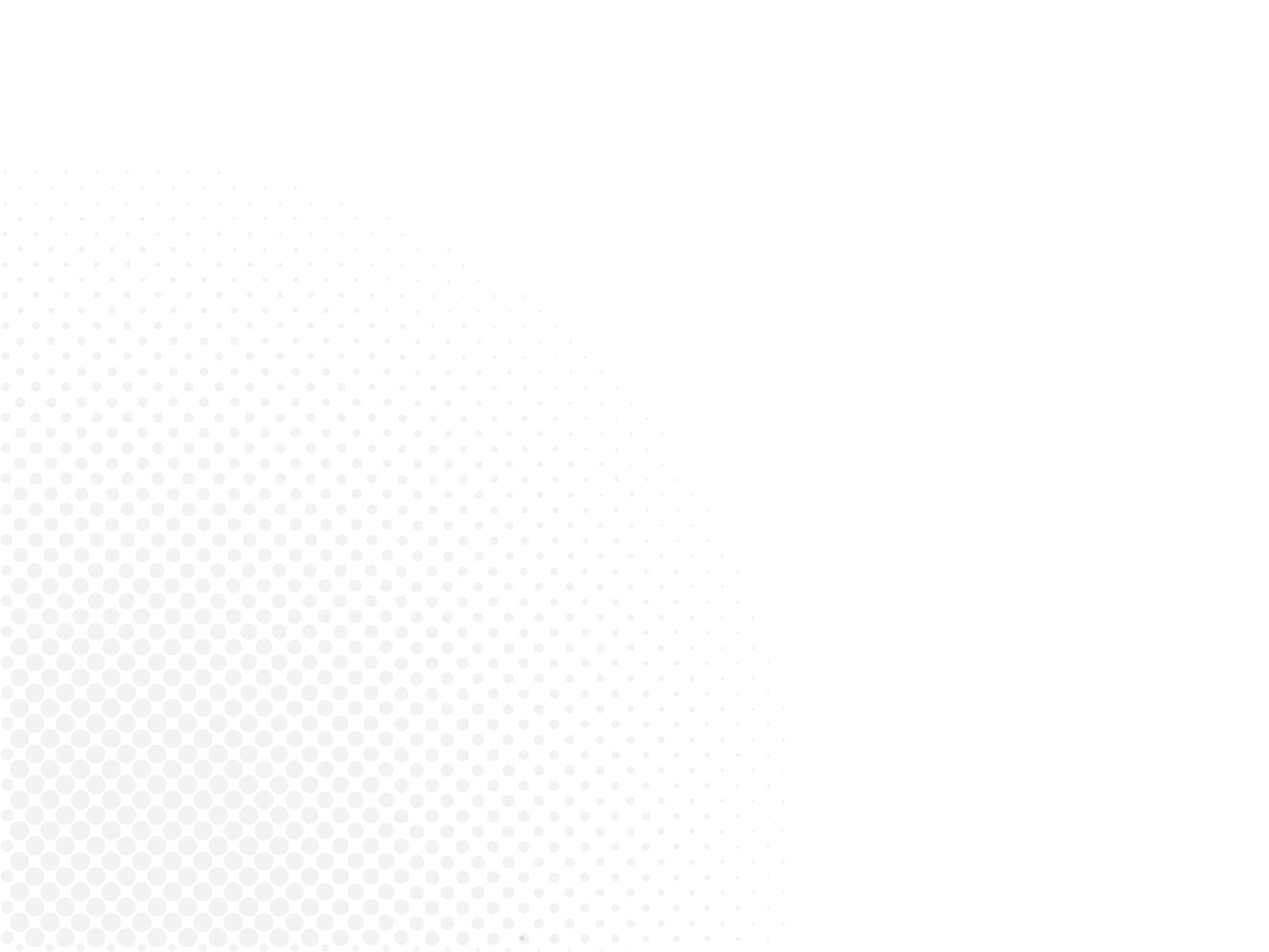 Black background with a pattern of white dots arranged in a halftone gradient.