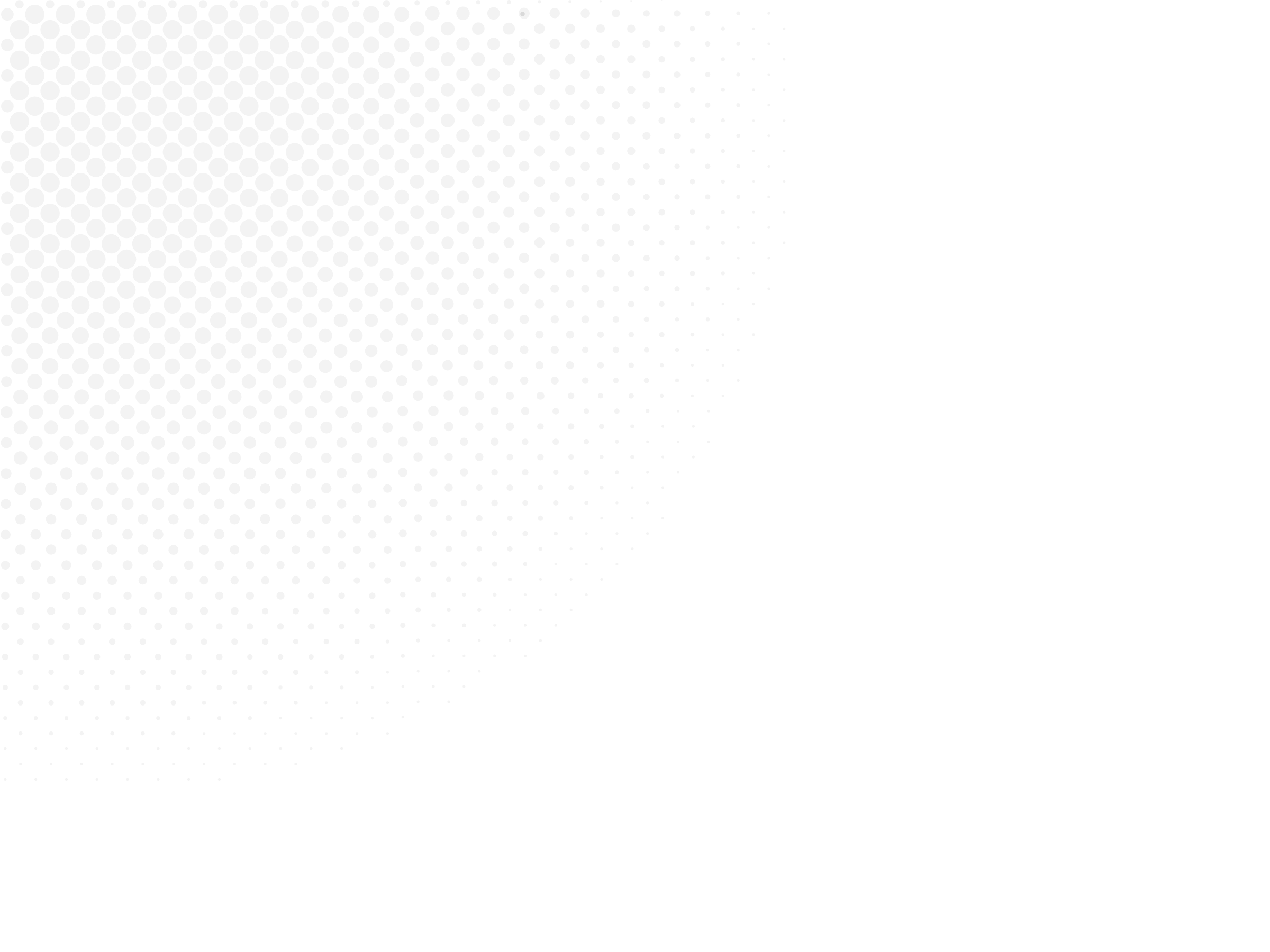 Black background with a pattern of white halftone dots fading towards the bottom right