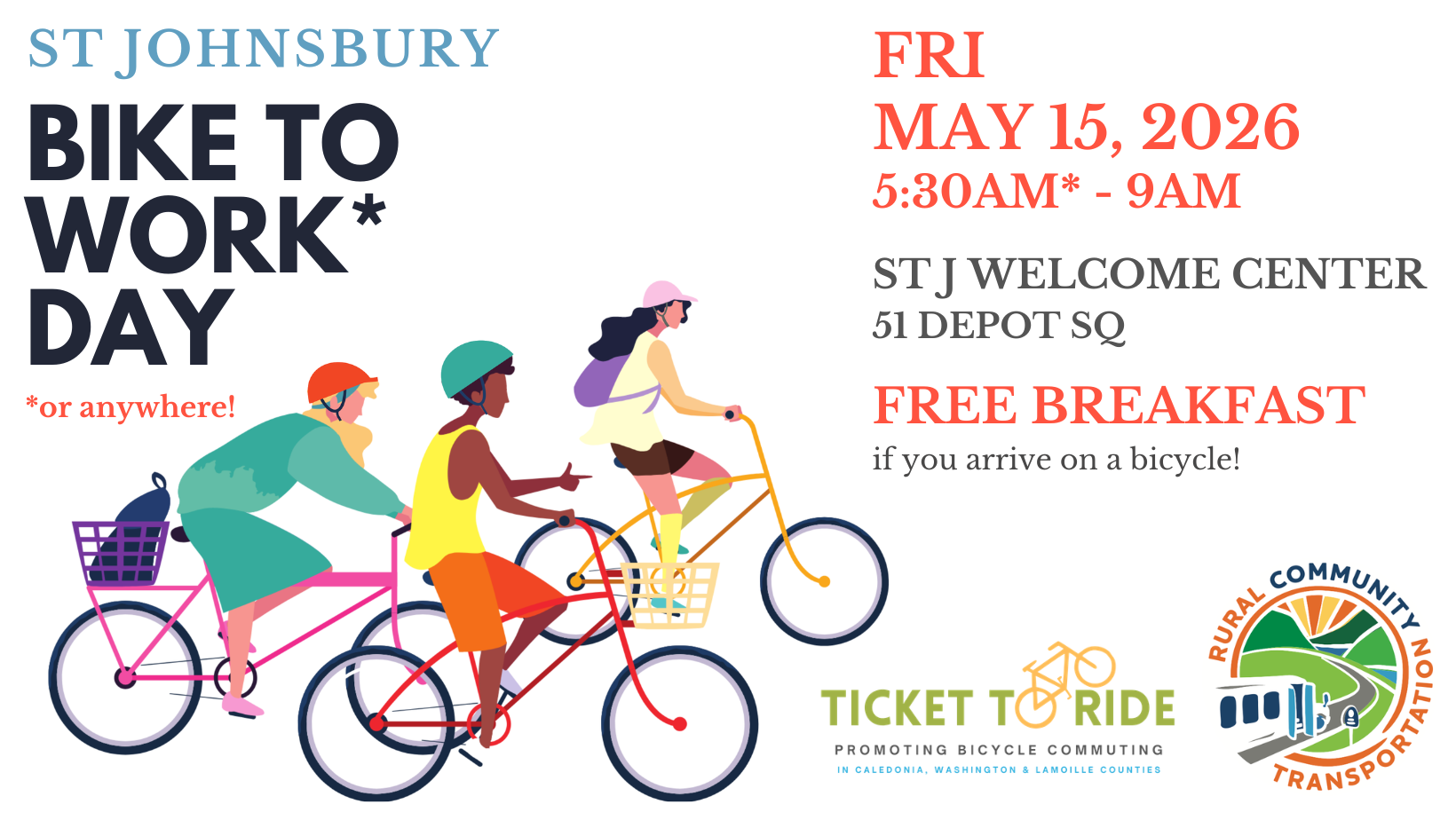 Bike to Work* Day -  St Johnsbury