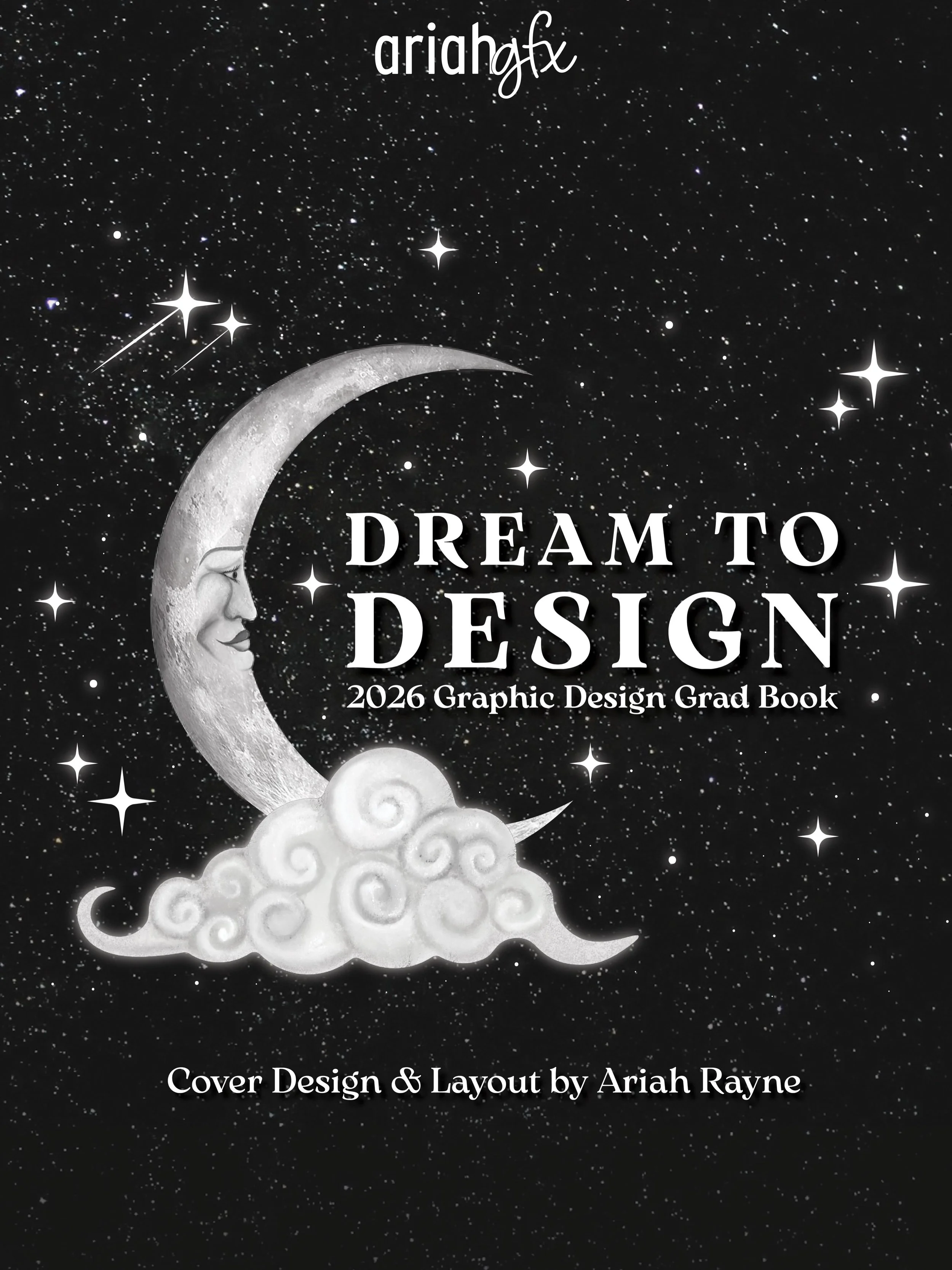 🌜✨My class and I completed our 2026 Graphic Design Grad Book today! It is available to view online at the link in my bio: best viewed on a computer, or tablet. 

In this book, you will find a collection of different works created by 11 different gra