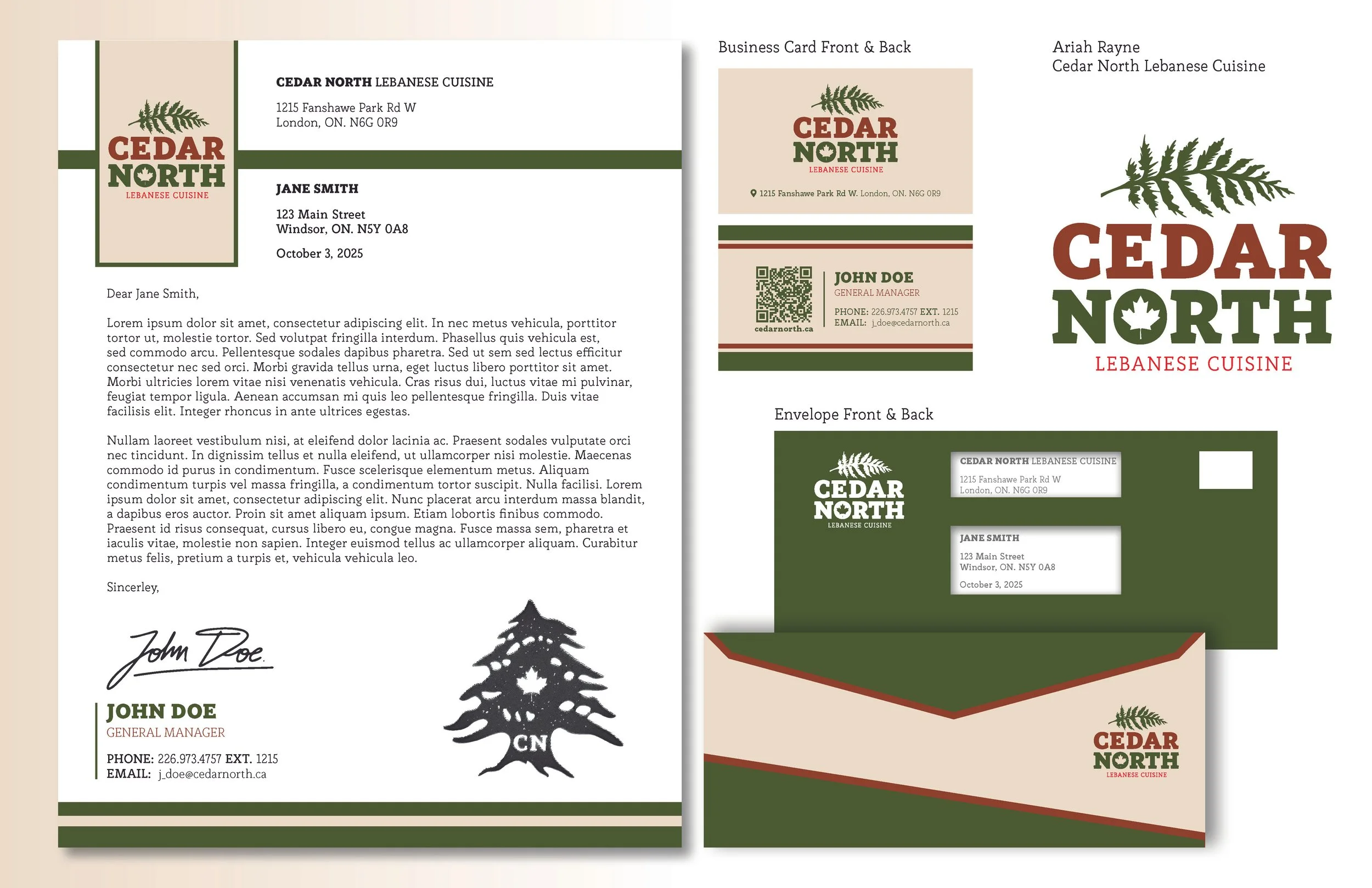 Restaurant Rebranding | Logo Redesign & Stationery | Adobe InDesign, Adobe Illustrator