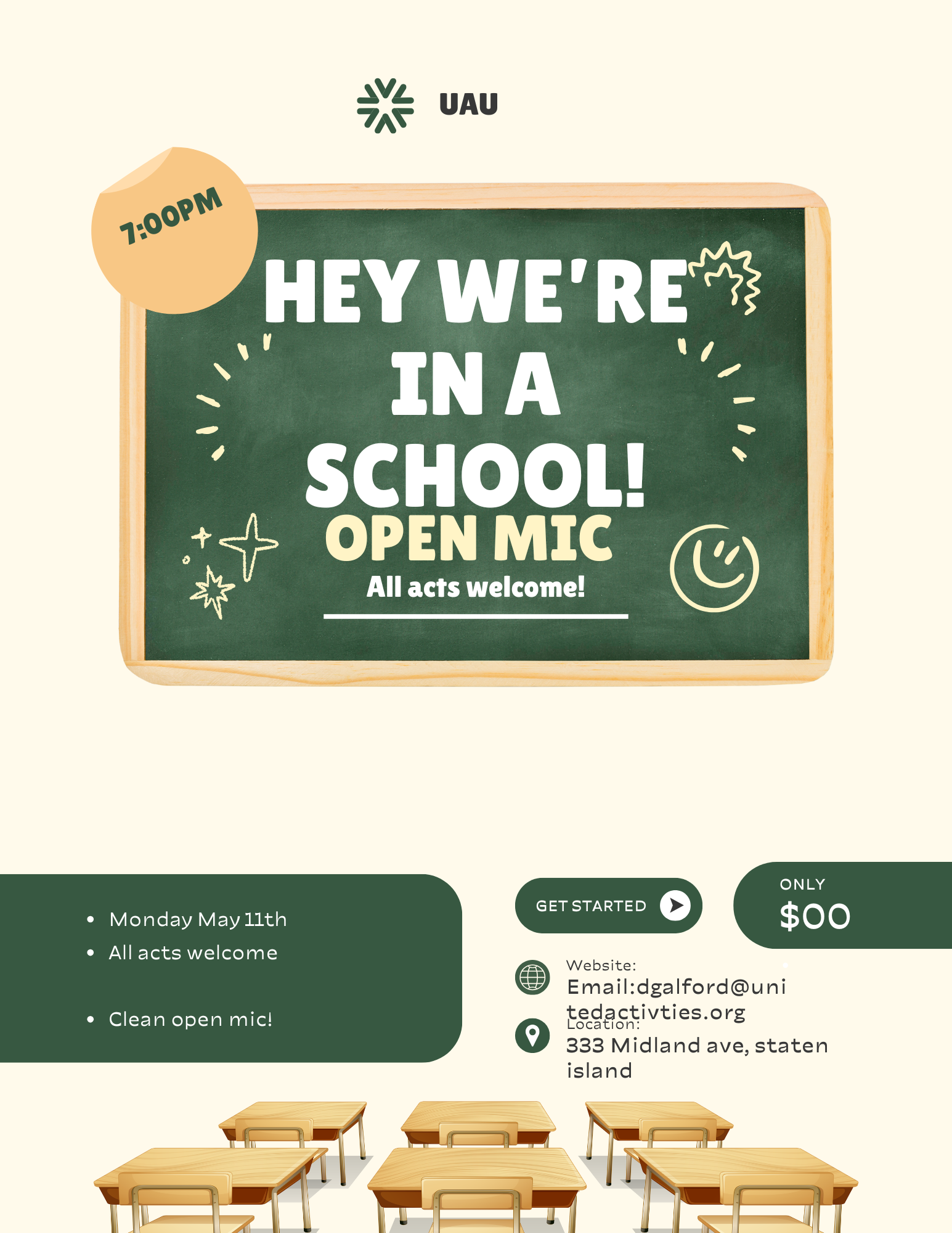 Hey We're in a School! Open Mic