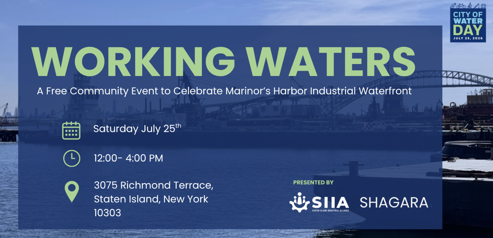 Working Waters: An Official City of Water Day Event