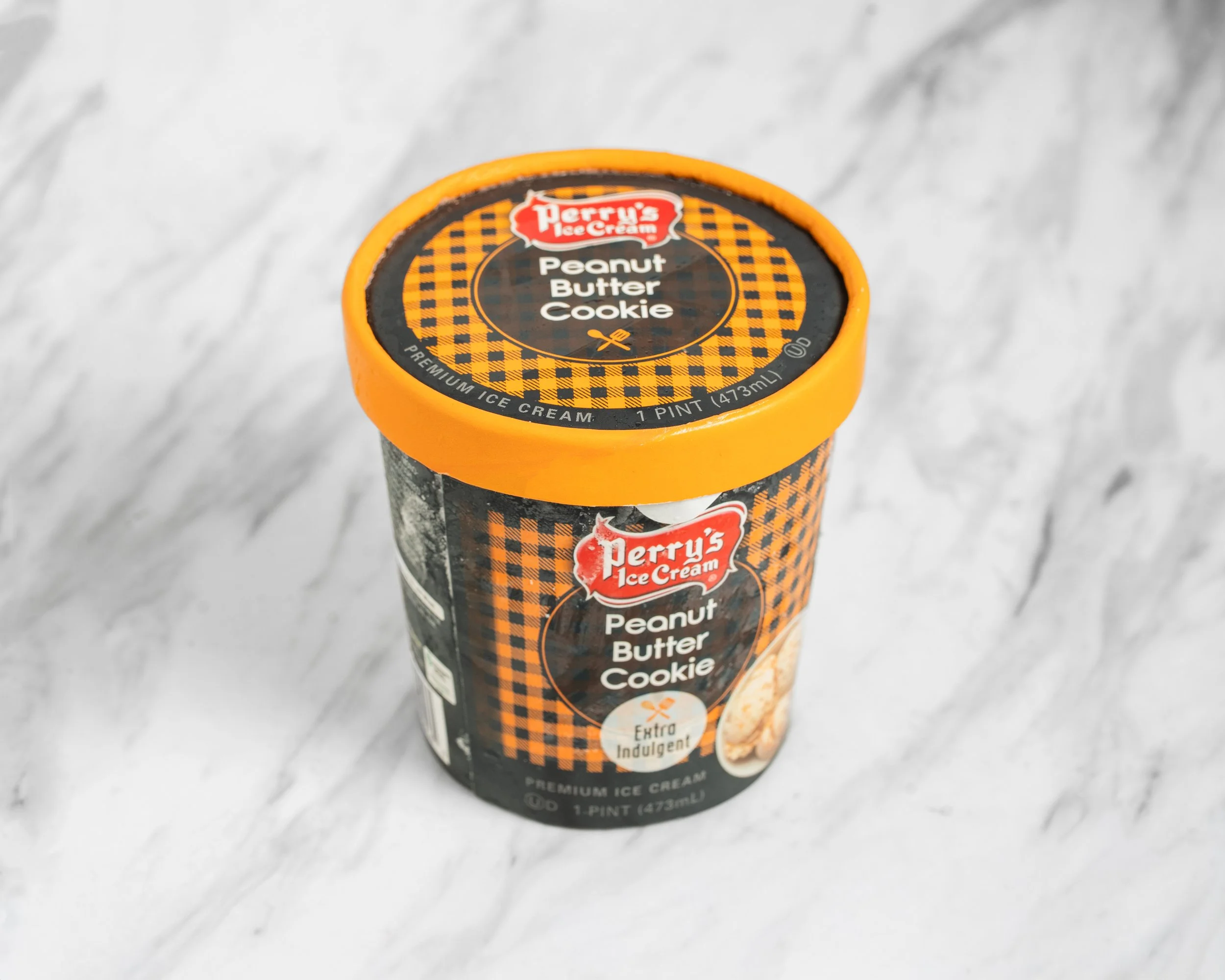 A pint of Perry's Ice Cream Peanut Butter Cookie flavor, Best Ice Cream in Rochester NY