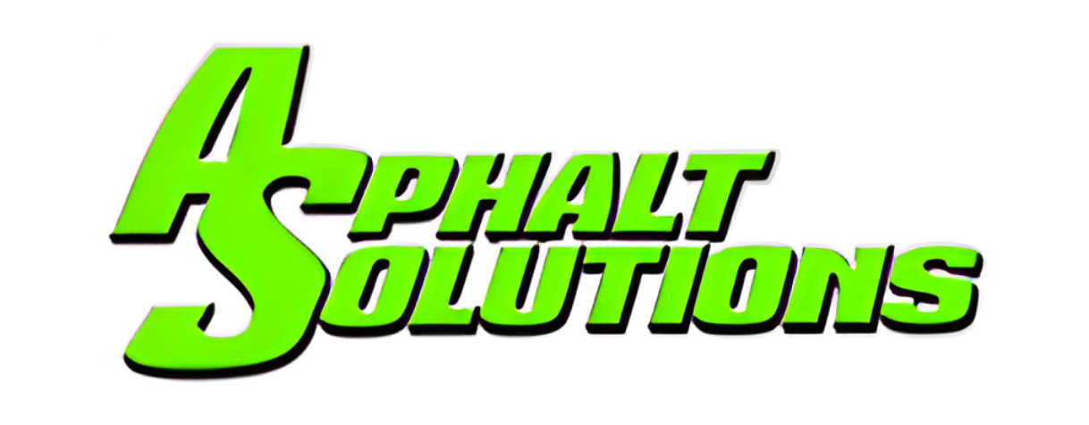 Logo for Asphalt Solutions with stylized green and black text