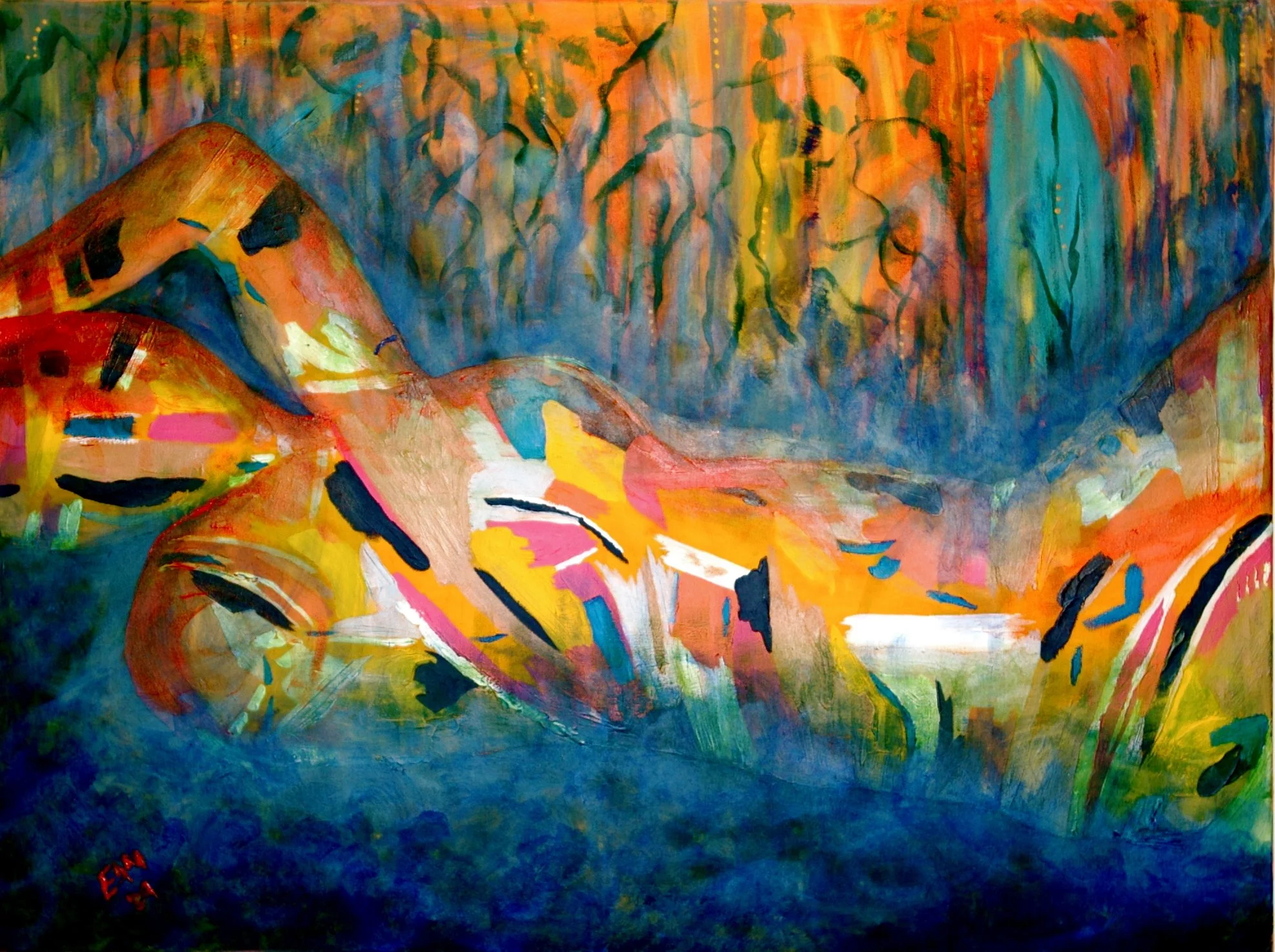 Jungle, 2008, acrylic on canvas, 36"x48". SOLD.