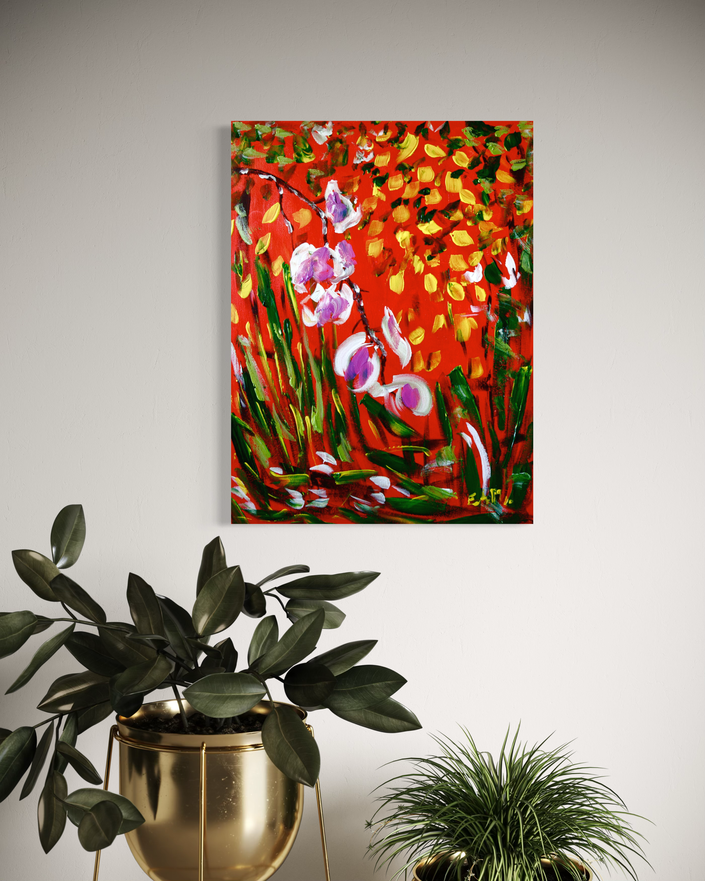 Orchids, 2010, acrylic on canvas, 22