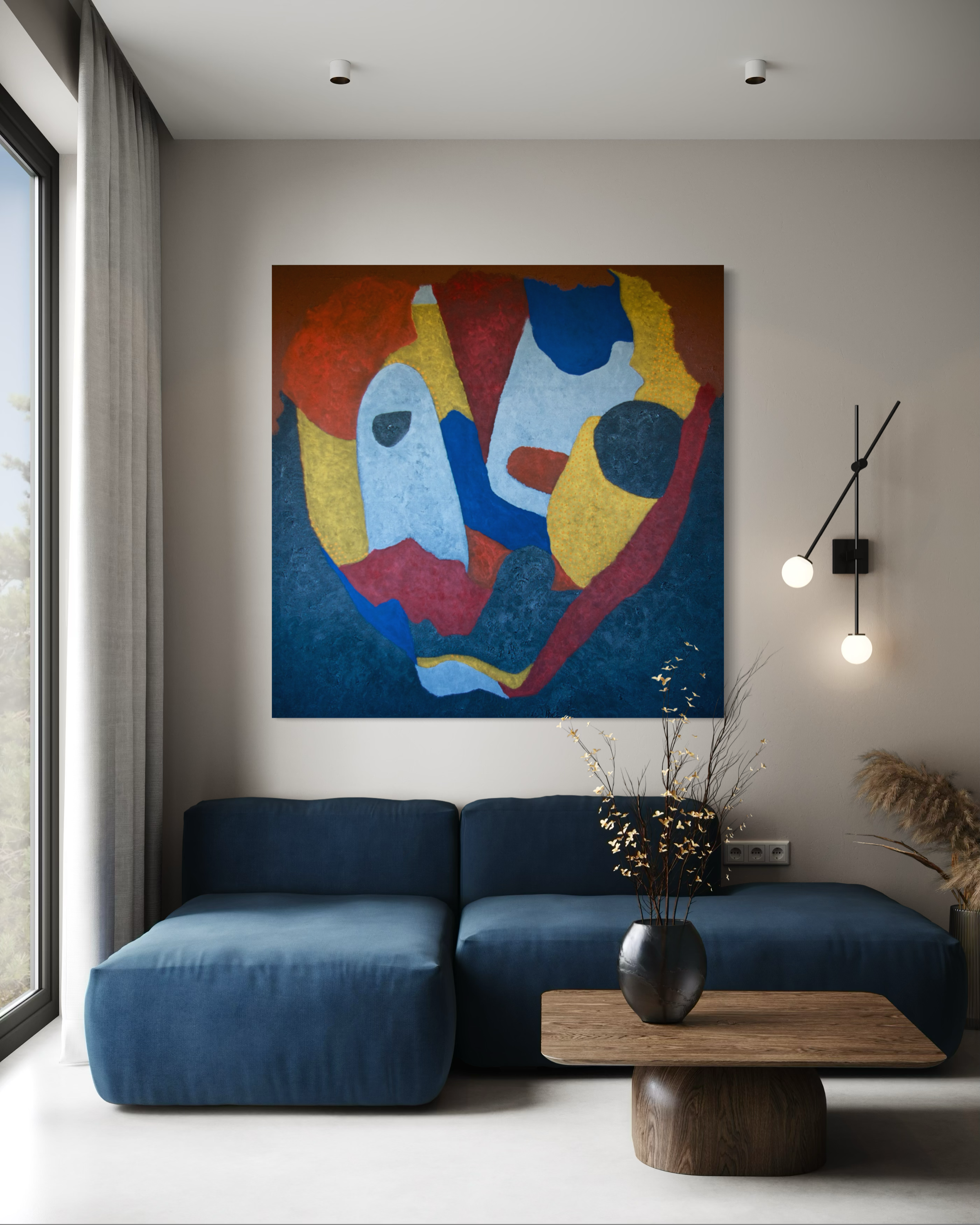 Untitled, Mask Series, 2005, acrylic on canvas, 48