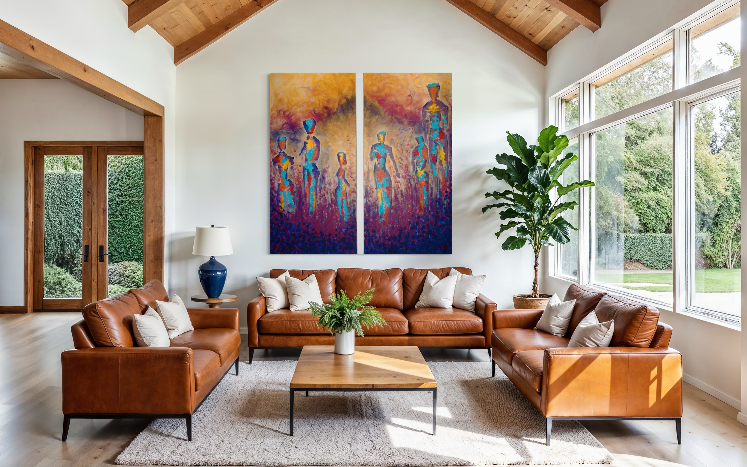 Community, 2008, acrylic on canvas, diptych, 60