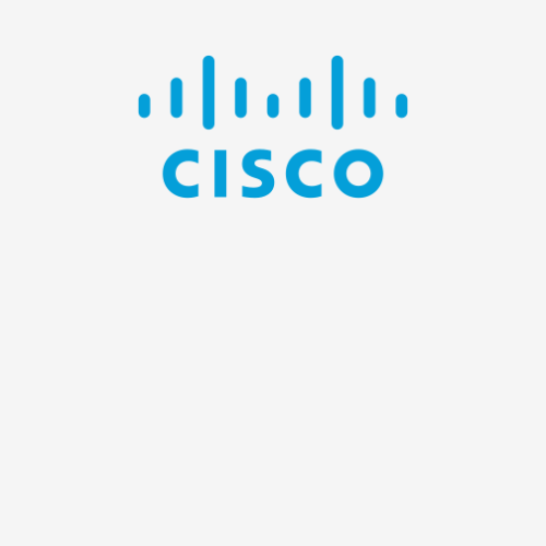 Cisco logo with a stylized blue sound wave above the company name.