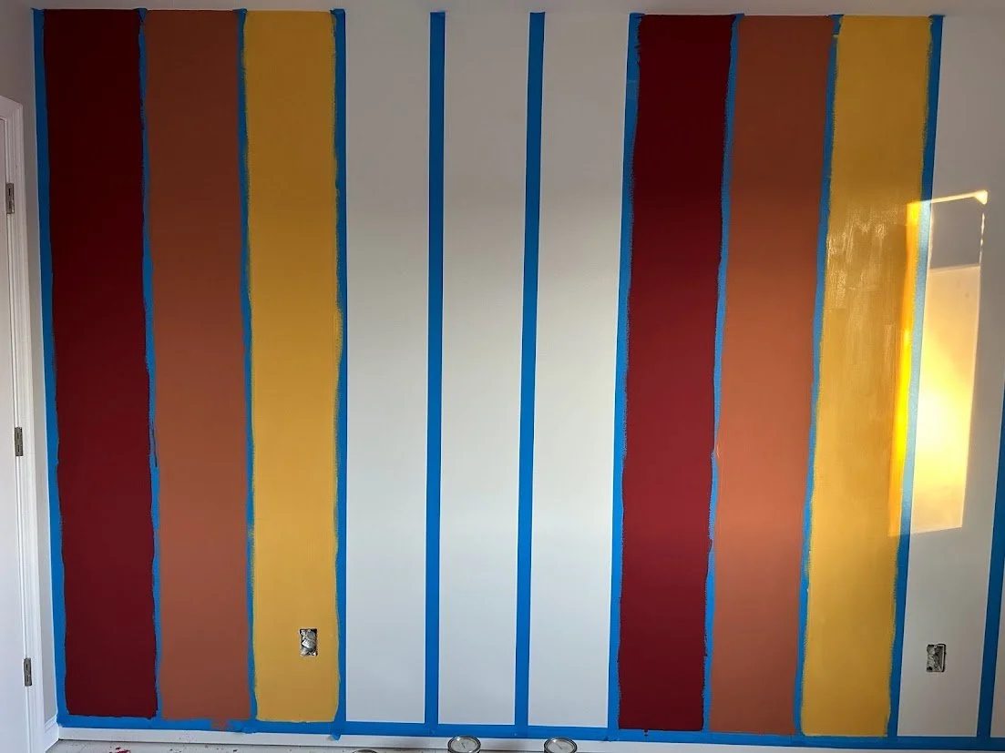 We worked on each color, one at a time.