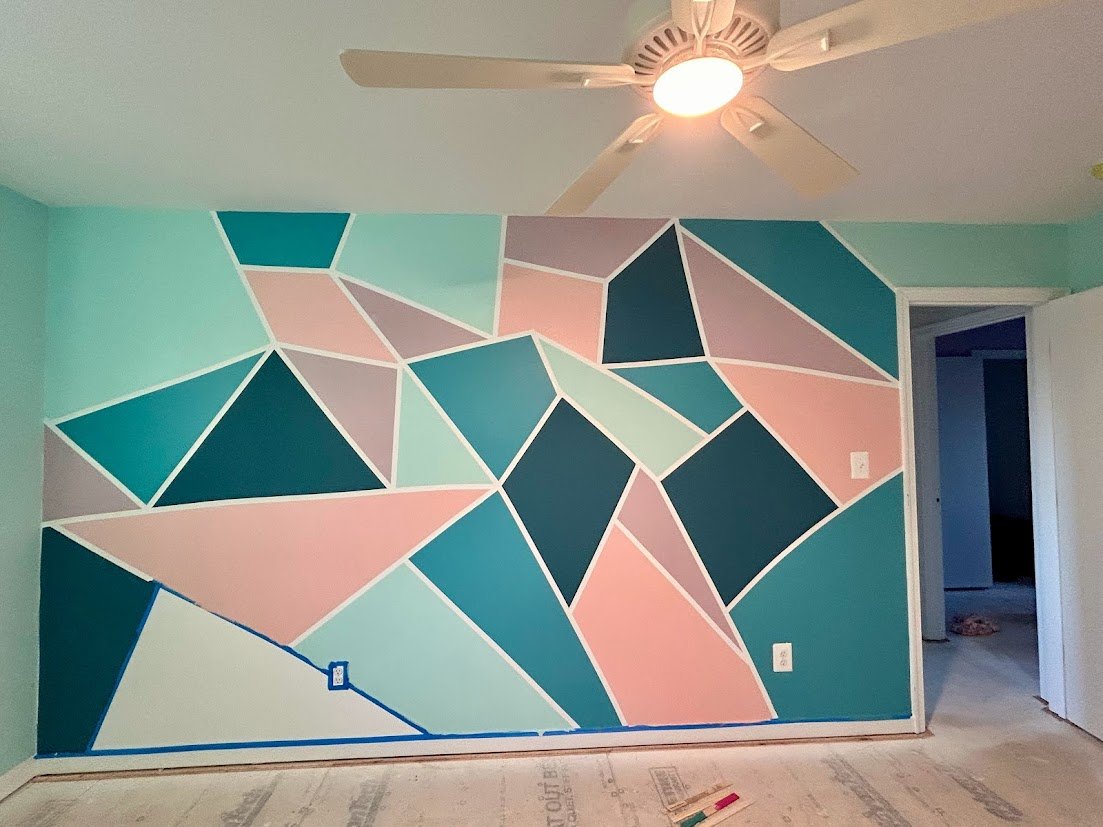 Final wall, minus one last triangle that we saved for the child