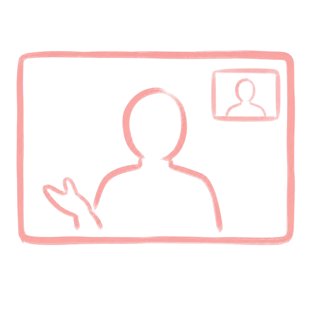 Illustration depicting online therapy.